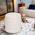 Round storage ottoman