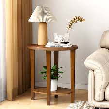 Solid Wood Oval End Table
