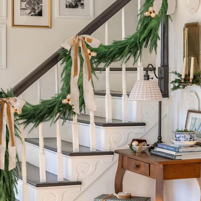 Norfolk Pine Christmas Garland, Winter Greenery Garland For Christmas, Holiday Seasonal Outdoor/Indoor Home Decor