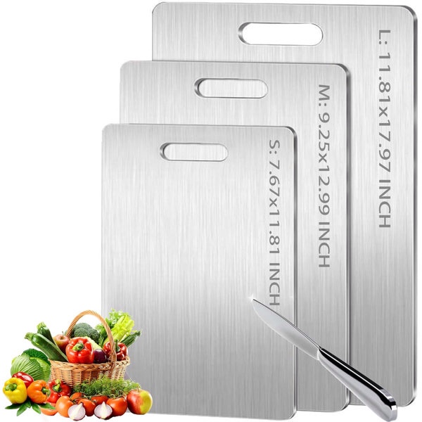 ASKR &SOL DESIGNWORKS STAINLESS STEEL CUTTING BOARDS