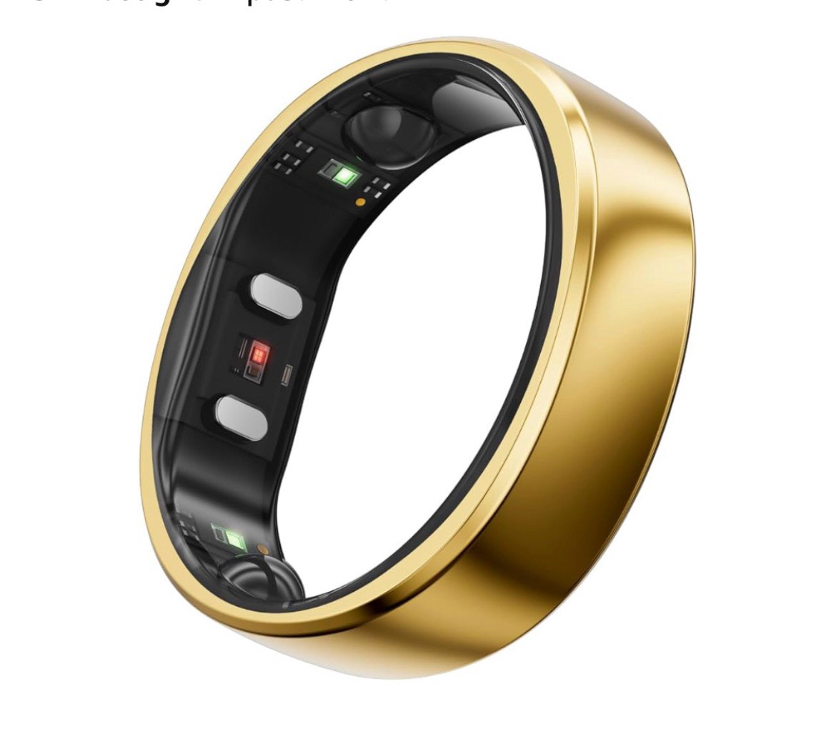 Ultra-thin Smart Ring for Women Men, Activity Fitness Tracker, Waterproof Fitness Ring with Sleep Tr