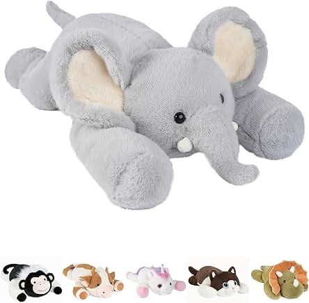 Elephant Weighted Stuffed Animals 24in 4.2lbs, Big Weighted Stuffed Animal Elephant Plush Toys Plush