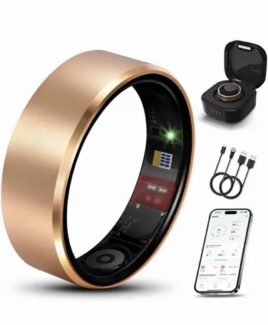 Health Activity Fitness Tracker, Ultra-thin Smart Ring for Women Men, Fitness Ring with Sleep Tracke