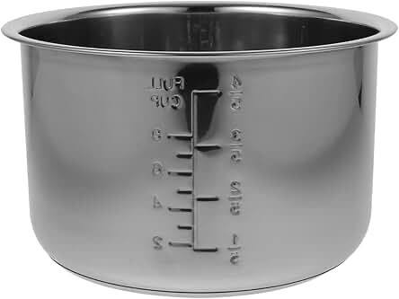 Operitacx 12 Cup/2.1L Uncooked Stainless Steel Rice Cooker Inner Pot, Non-stick Rice Cooker Pot Repl
