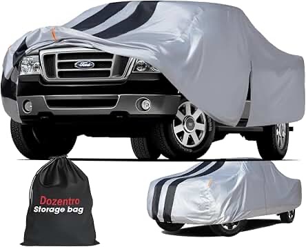 Ford F-150 Truck Cover Custom Fit 2008-2026 SuperCrew Cab Short Bed(5.5'-6.5') with Door Zipper, 12 