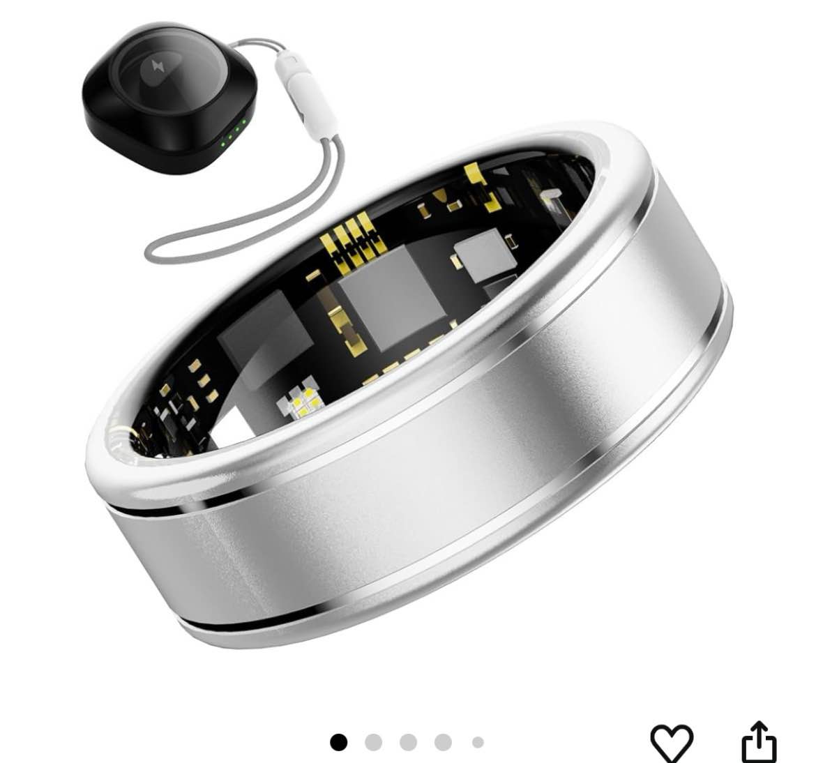 Ultra-thin Smart Ring for Women Men, Activity Fitness Tracker, Waterproof Fitness Ring with Sleep Tr