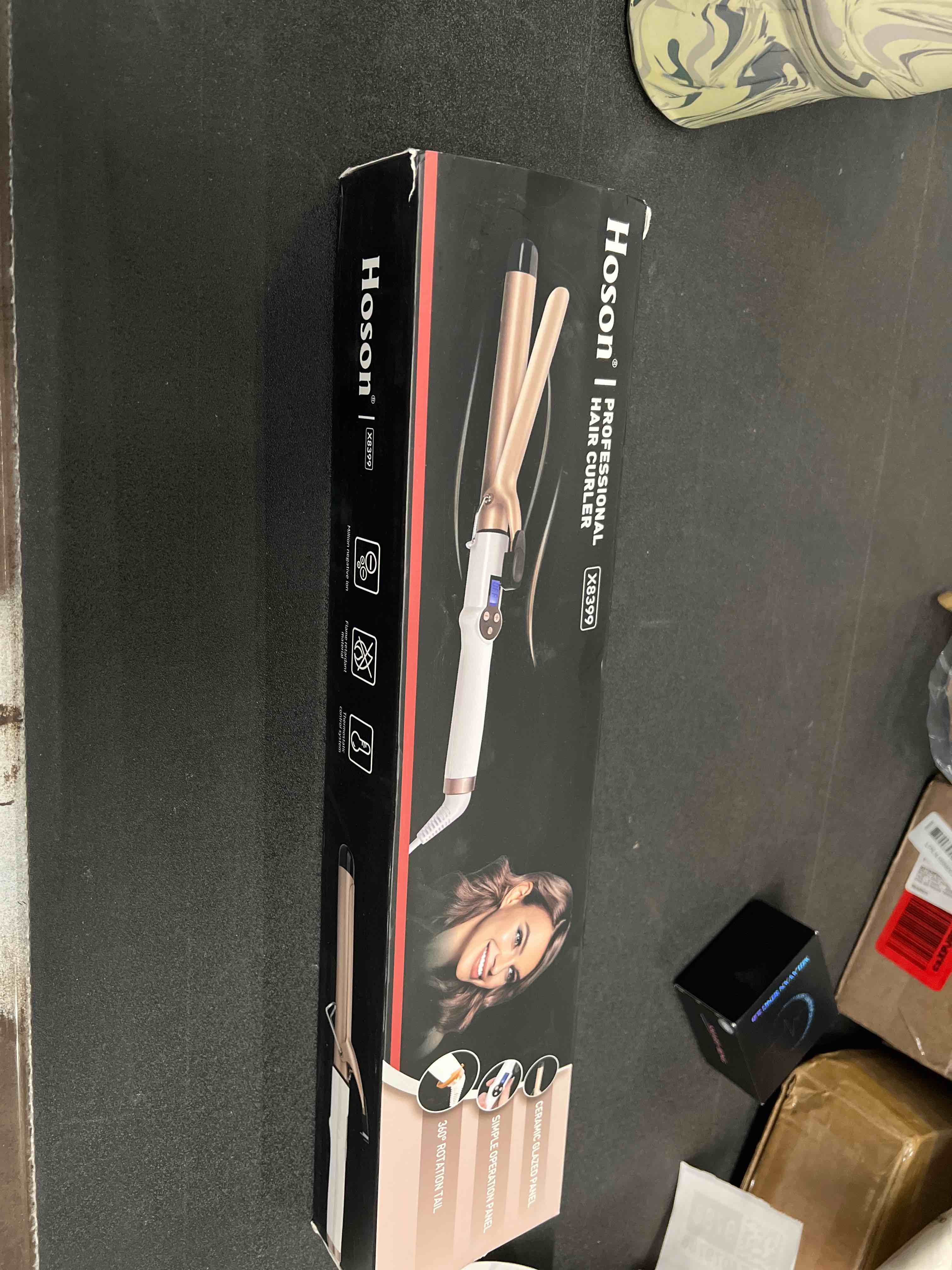 Condition photo showing Good Condition for Hoson 1 Inch Curling Iron Professional Ceramic Tourmaline Coating Barrel Hair Curler, LCD Dispaly with 9 Heat Setting(225°F to 450°F for All Hair Types, Glove Include)