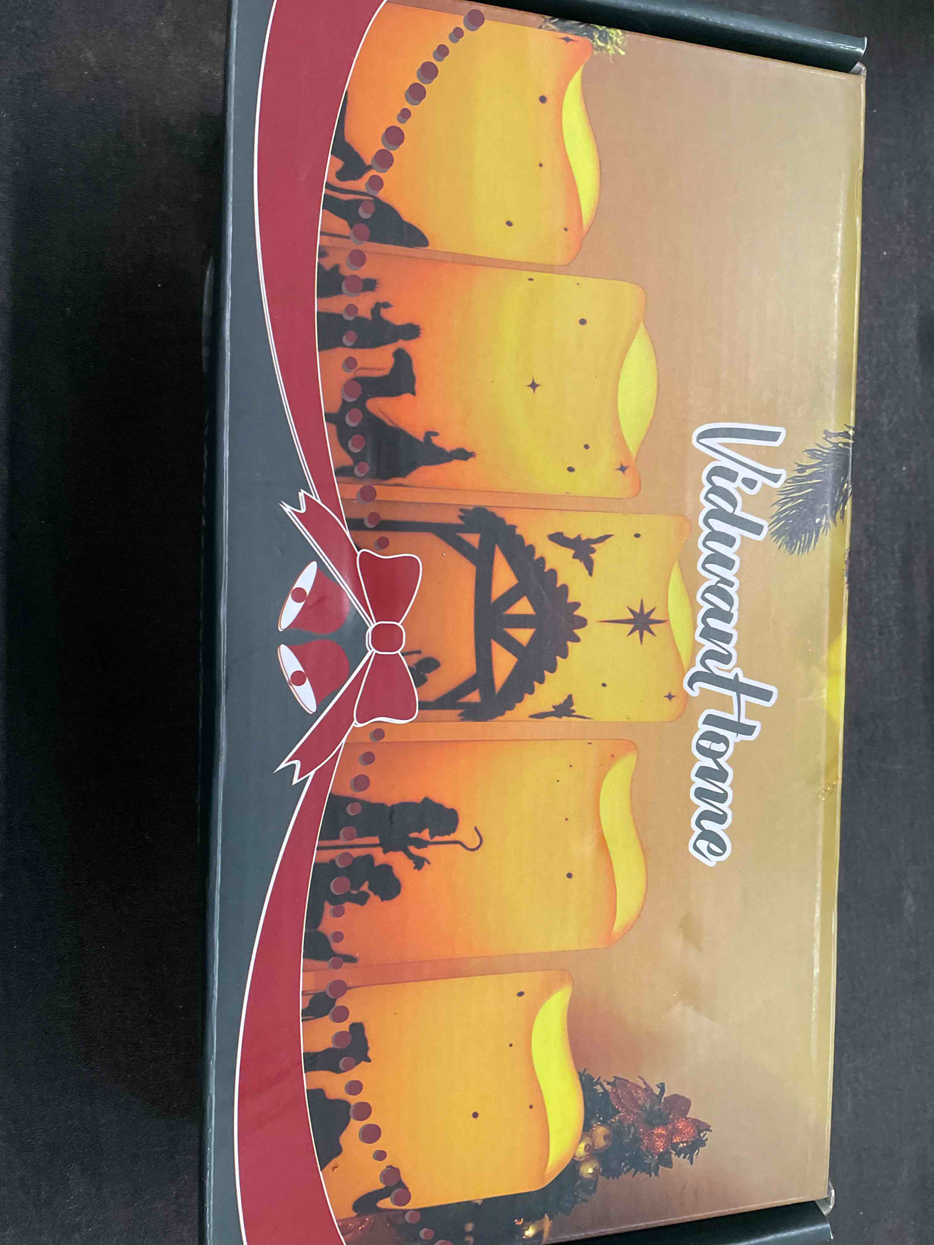 Christmas Decorations Indoor Outdoor, Nativity Scene Candle Set with Battery Operated LED Flameless