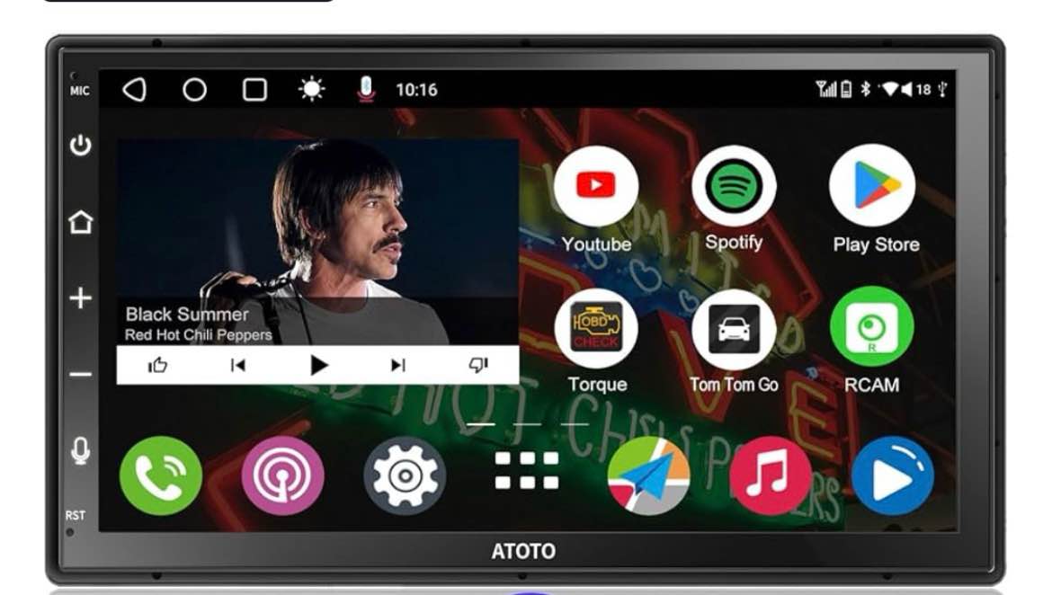 2025 Upgrade A6 PF, AI Android Double DIN Car Stereo, 4G+64G, 4G LTE, 7-inch Fully Laminated Touchsc