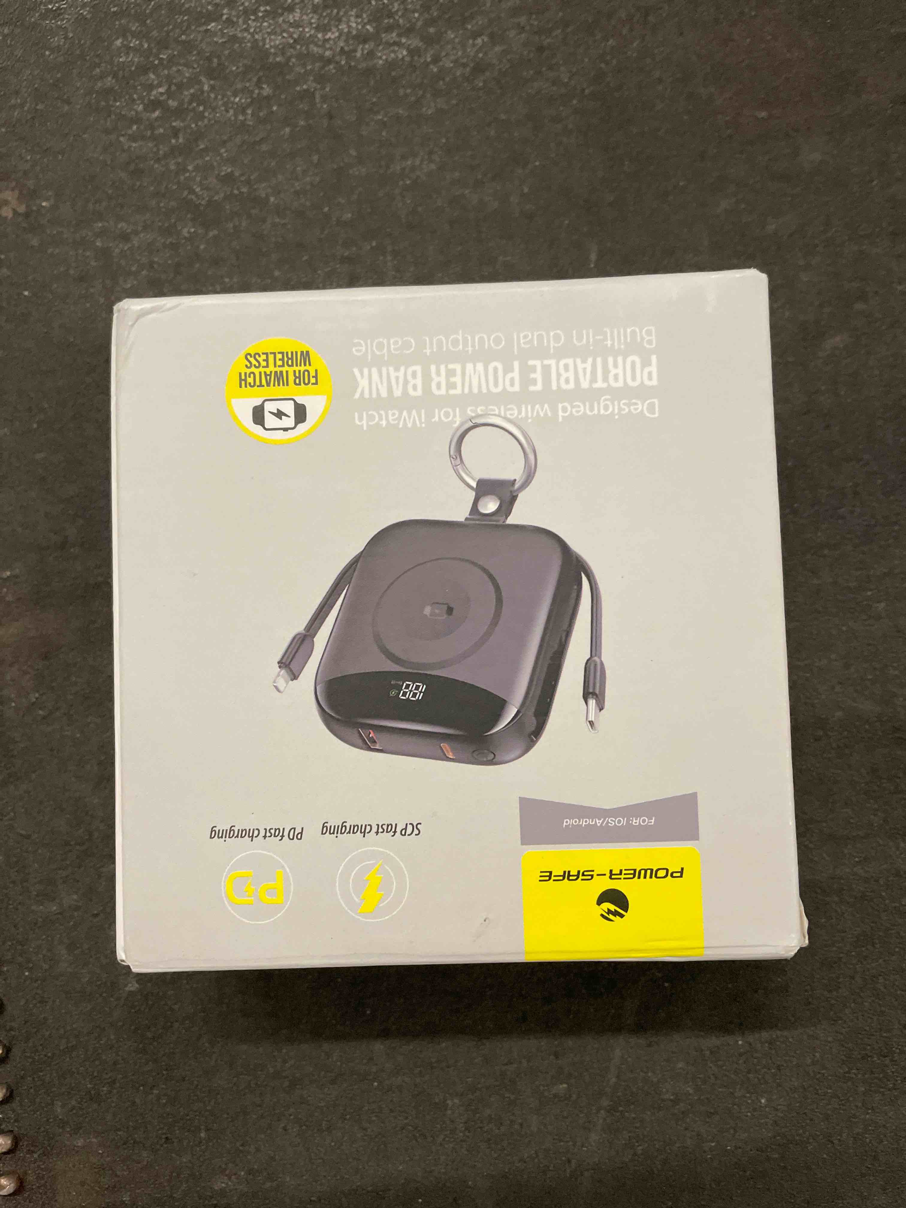 portable charger, 10000mah 22.5w fast charging power bank with built-in cables, travel essentials ba