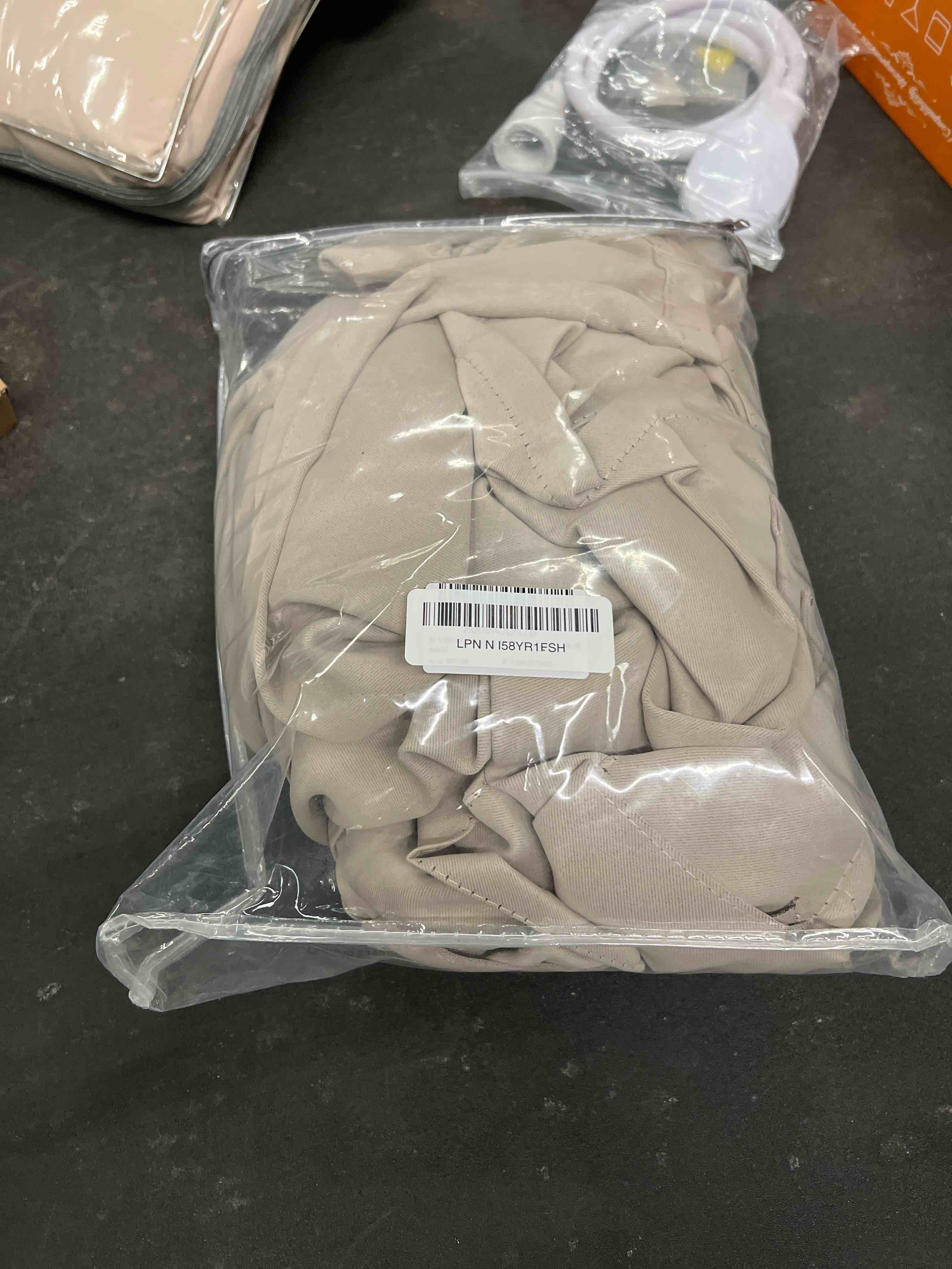 Condition photo showing As Is for H.VERSAILTEX 72 inch Blackout Curtains, 100% Absolutely Blackout Thermal Insulated Textured Linen Look Curtain Draperies Anti-Rust Grommet Linen Curtains Blackout, 2 Panels, Natural Natural 52"W x 72"L (Pack of 2)