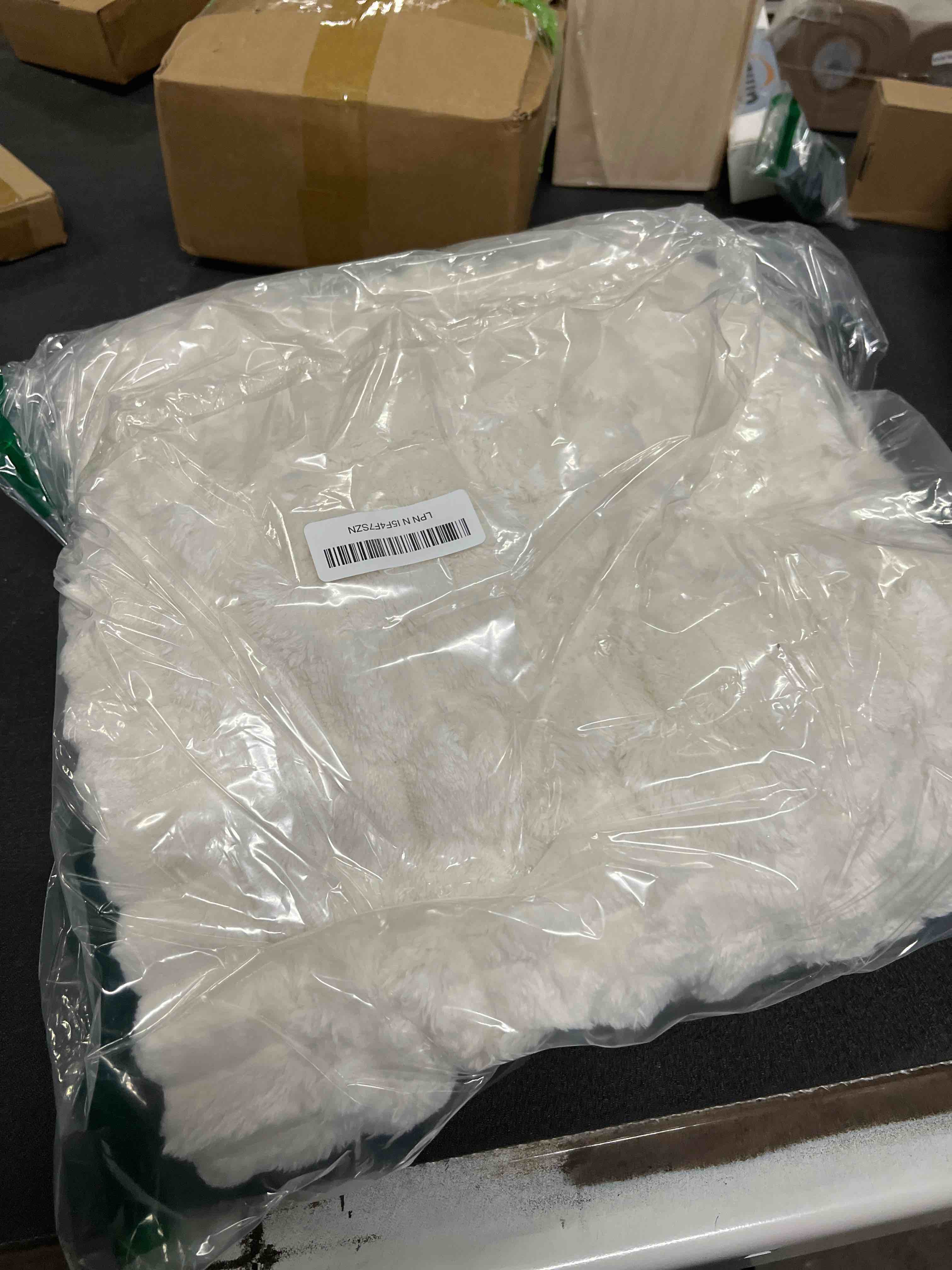 Condition photo showing As Is for Mivnue Pet Couch Cover, Couch Covers for Dogs, Washable Dog Sofa Covers Couch Protector, Fuzzy Non Slip Couch Slipcover Pet Friendly (Cream, 27.6" x 59.1") Cream 27.6" x 59.1"