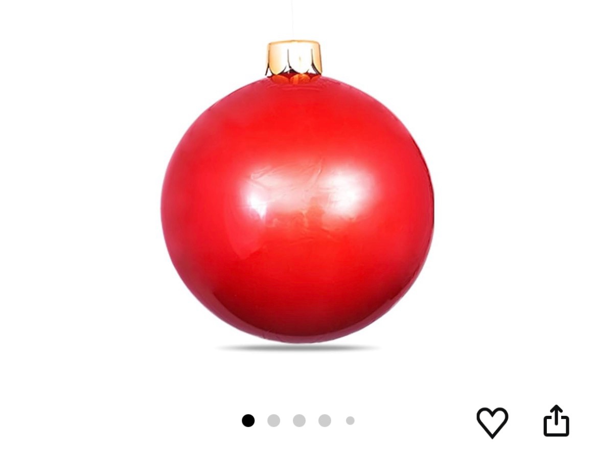 Inflatable Oversized Ornaments 15" 18" 25" or 30" Christmas Decorations Indoor Outdoor