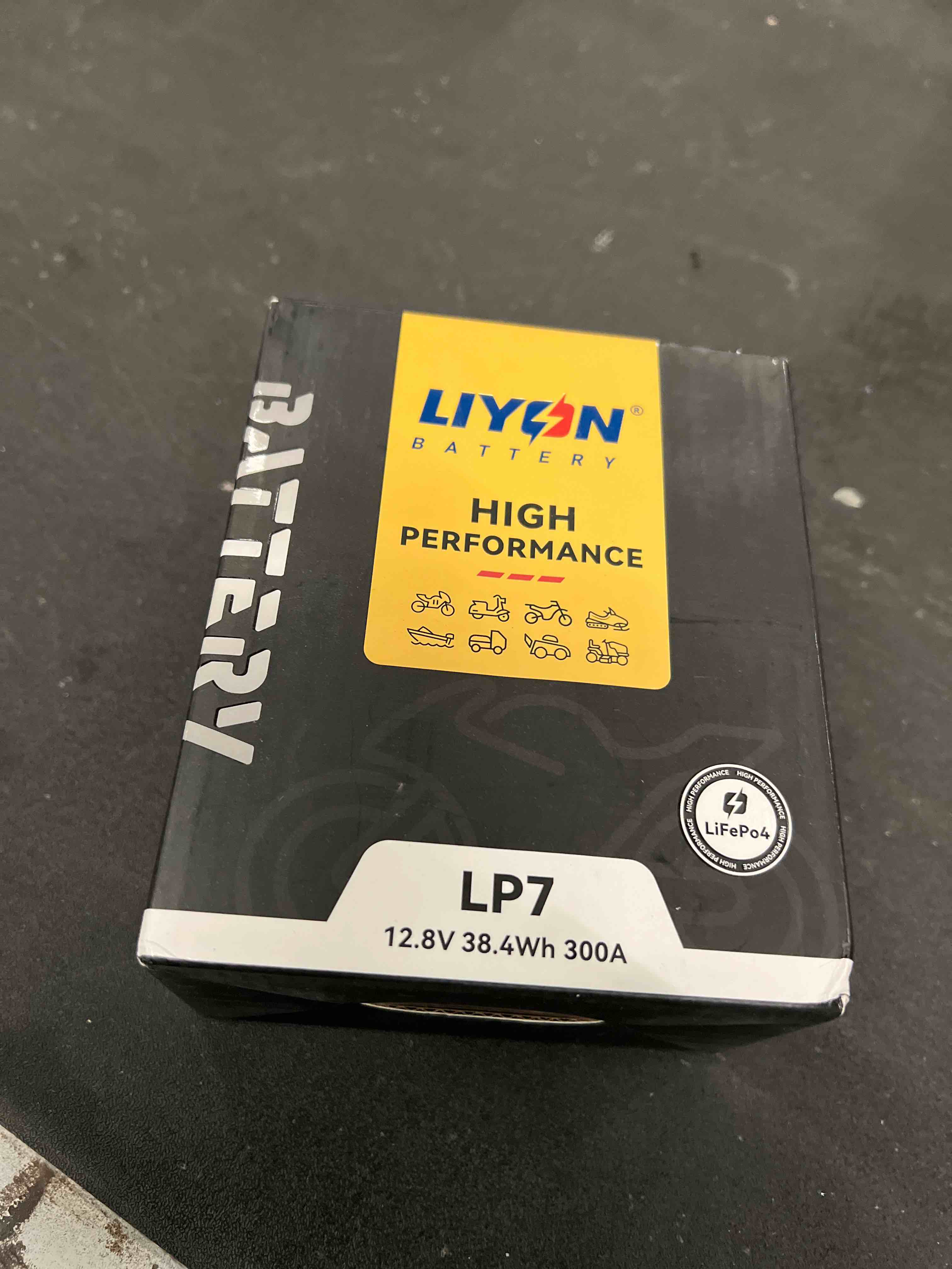 Condition photo showing As Is for LIYON LP7 Lifepo4 Lithium 12V 3Ah Powersports Starter Battery, Start Power 300A 210 CCA(-18°C) for M