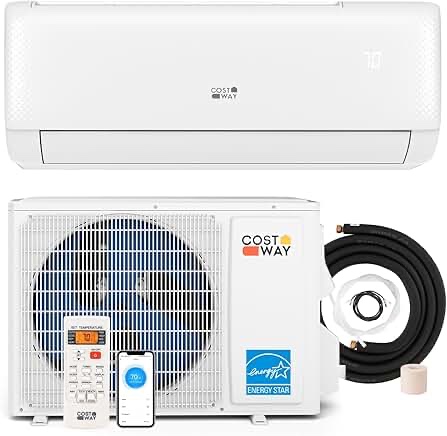 Costway Air Conditioner AC Unit with Heat Pump \u0026 Alexa Googlehome Remote Control