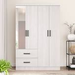 apollonios 4 doors wardrobe with 2 drawers and shelves