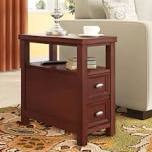 solid wood end table with storage