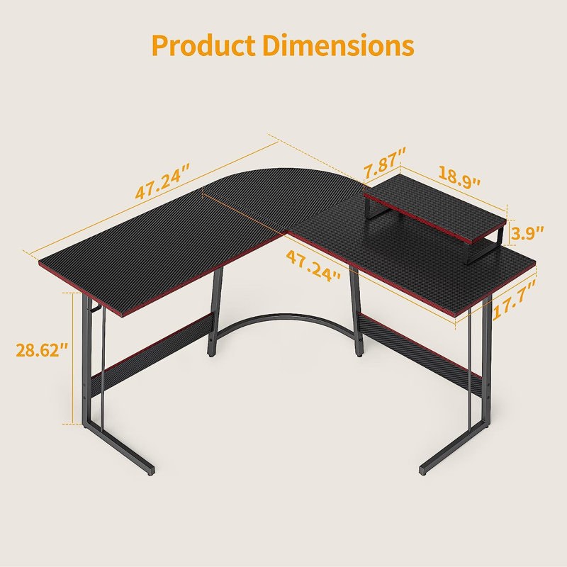 Shela L-Shaped Writing Desk