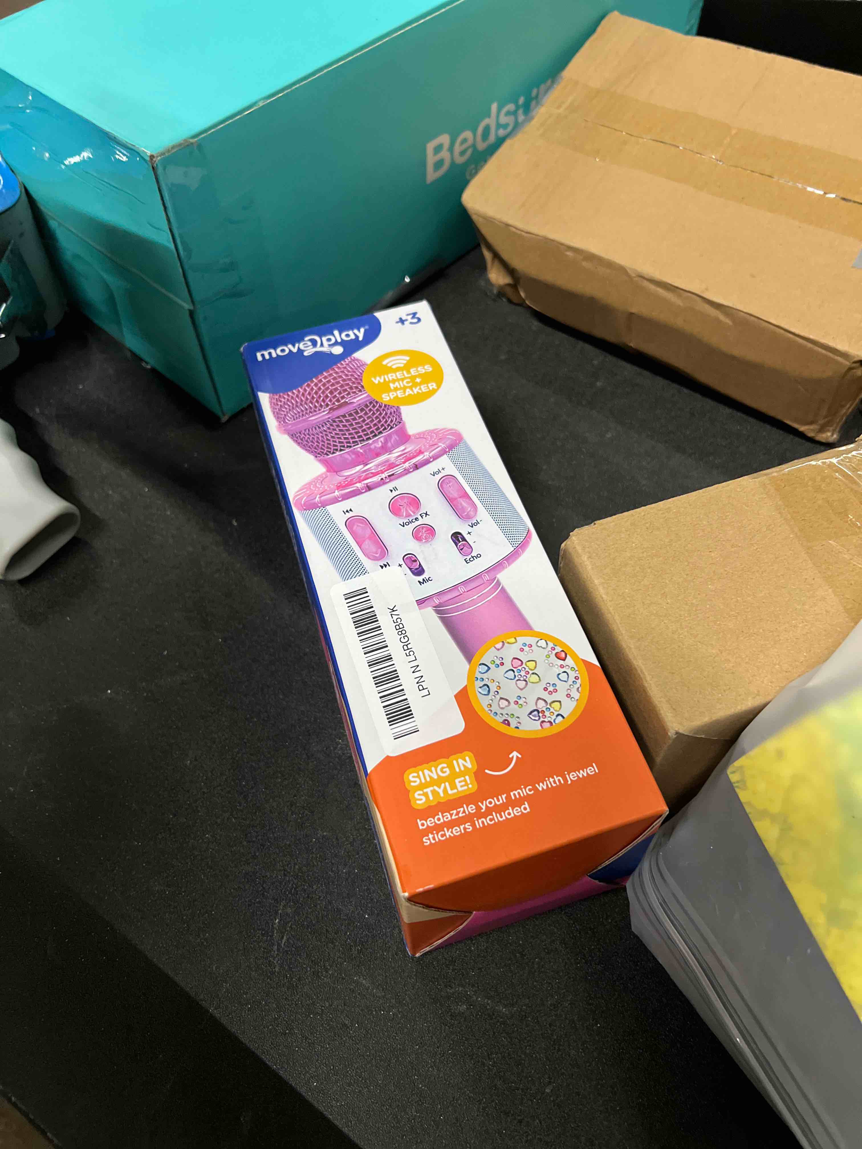 Condition photo showing Good Condition for Move2Play, Kids Karaoke Microphone | Includes Stickers & Bluetooth | Kids Birthday Gift | Toy for All Ages 2, 3, 4, 5, 6+ Year Old Girls, Boys & Toddlers (White/Pink)