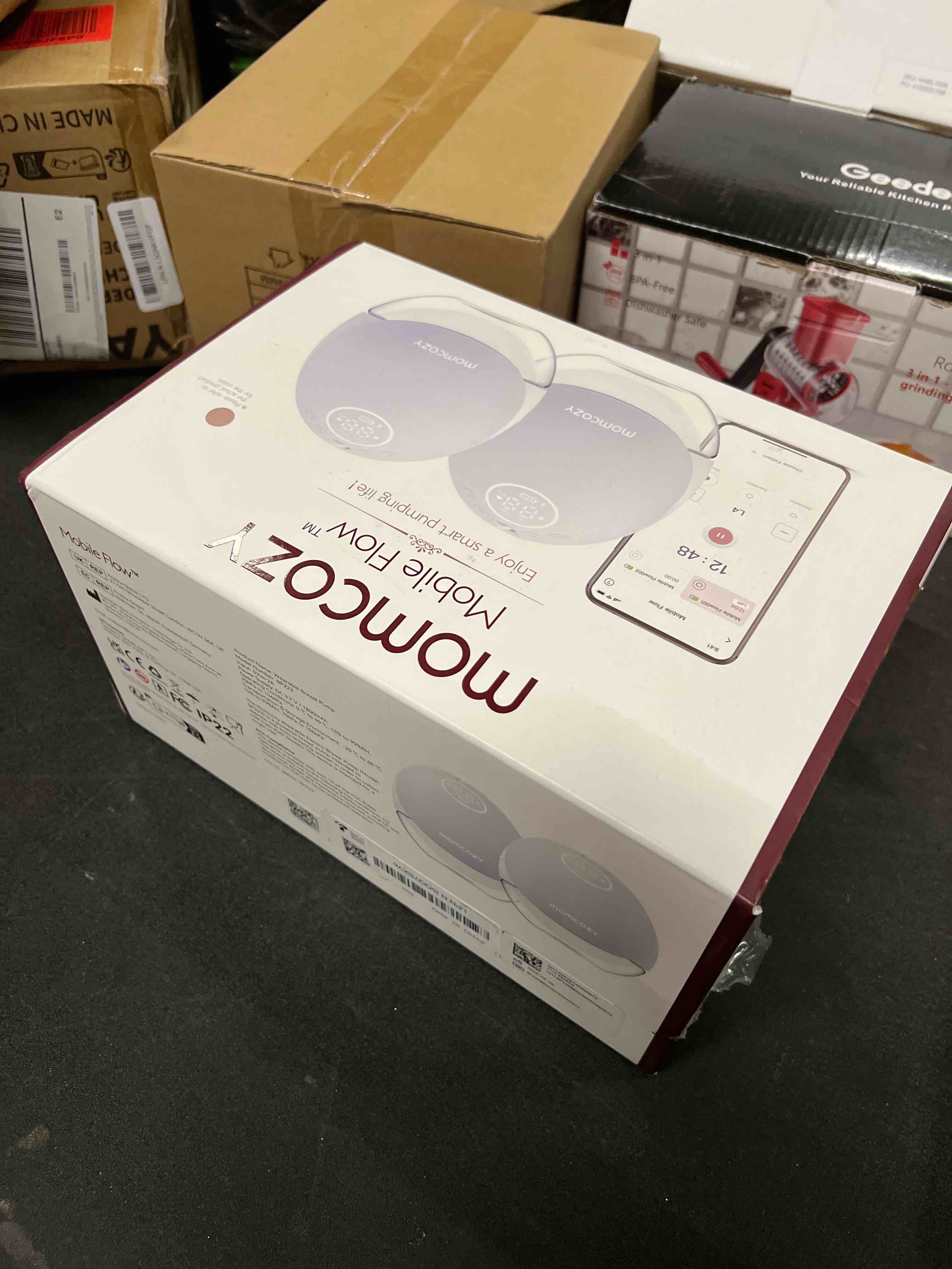 Condition photo showing Good Condition for Momcozy Wearable Breast Pump, Hands Free Upgraded Mobile Flow | M9, App Discreet Control with Personalized Multi-Modes & 15 Levels, Wearable Breast Pump 24mm, 2 Pack Cozy Red