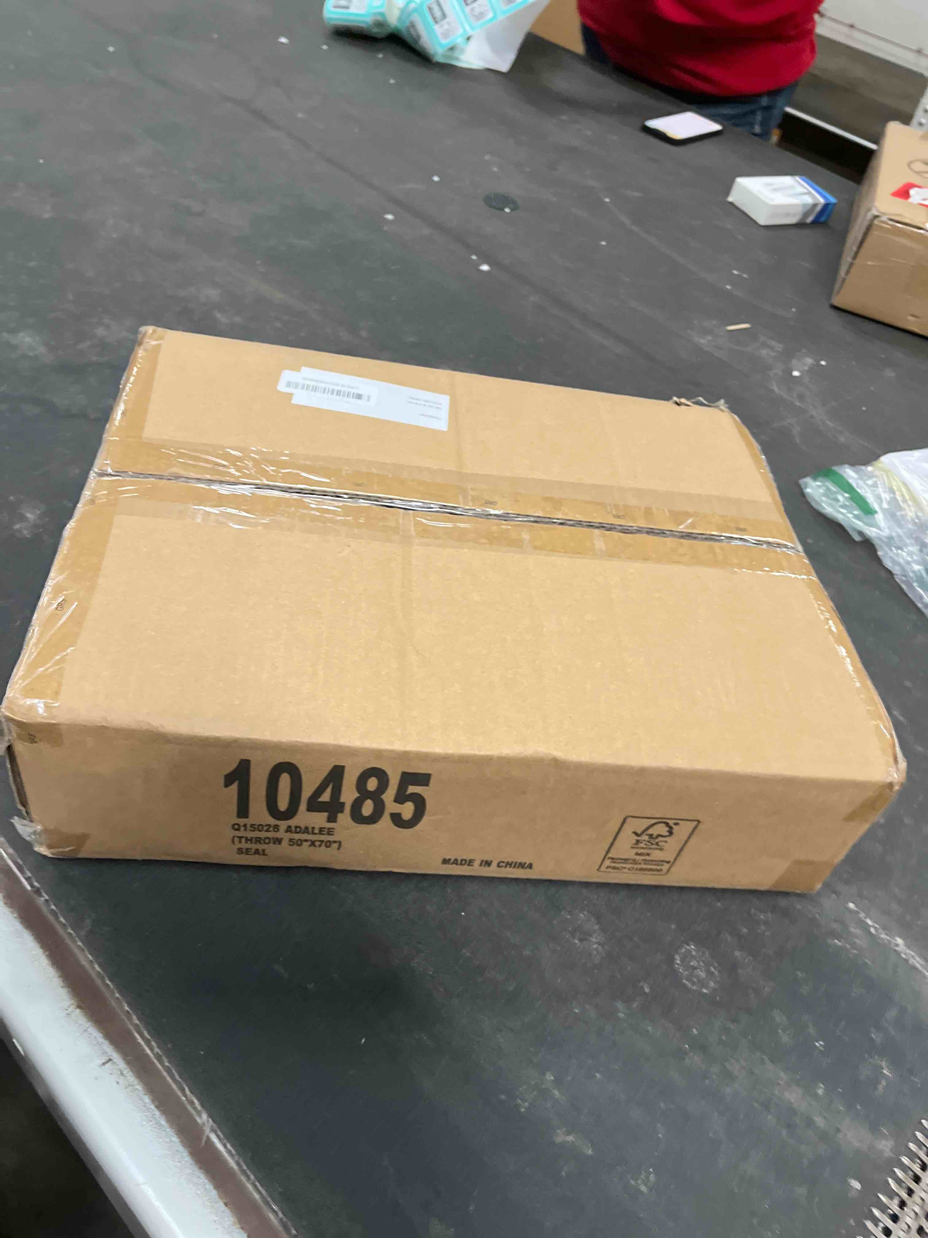 Condition photo showing Good Condition for UGG Adalee Faux Fur Throw Blanket Luxury Lightweight Cozy Soft Throw for Couch Bed or Chair Hypoallergenic Machine Washable Double-Sided Fluffy Blanket Home Decor, 50-inch x 70-inch, Seal Grey Grey Throw