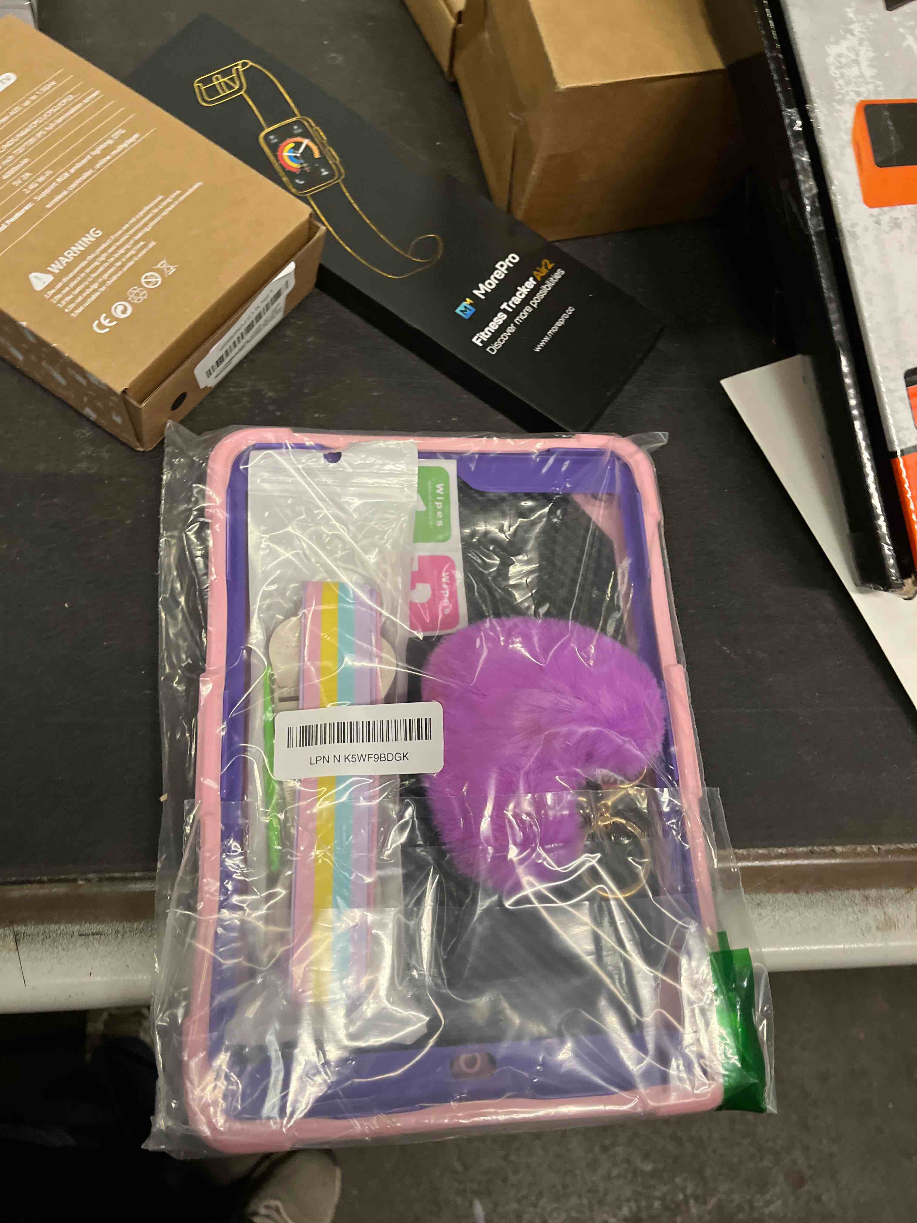 Condition photo showing Good Condition for WESADN for iPad 9th Generation Case 8th 7th Gen 10.2 inch with Screen Protector/Butterfly Kickstand/Lanyard/Keychain Rugged Case with Pencil Holder for Kids Girls Cover for iPad 10.2 Case Pink Purple
