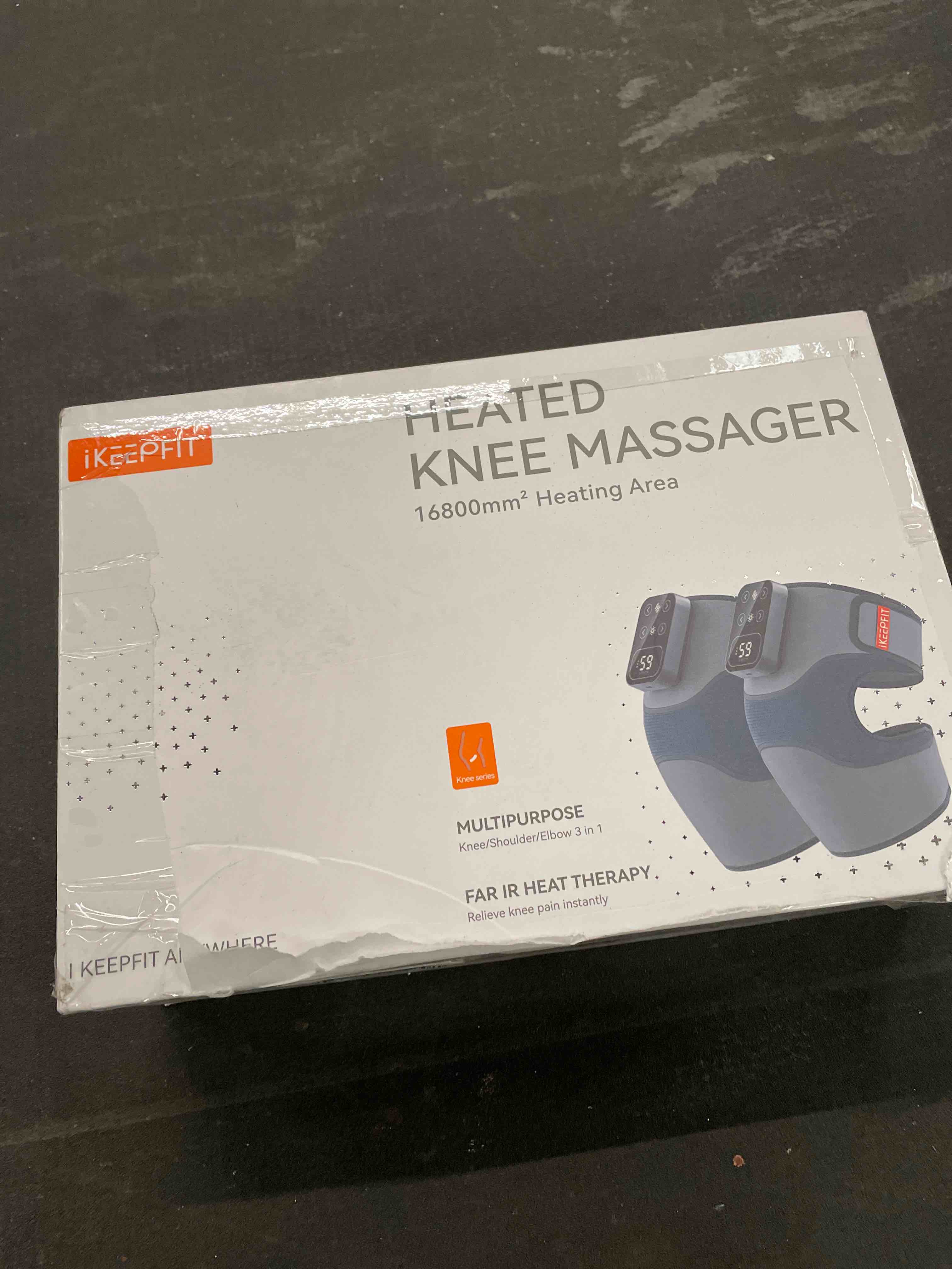 Condition photo showing Good Condition for Cordless Knee Massager with Heat Vibration for Pain Relief, MAXwarm 4.0[2025 Upgraded] - Electric Heated Knee Brace with 5 Heat Levels and 3 Massage Mode, Gifts for Men Women (Grey, Pair) Grey(pair)