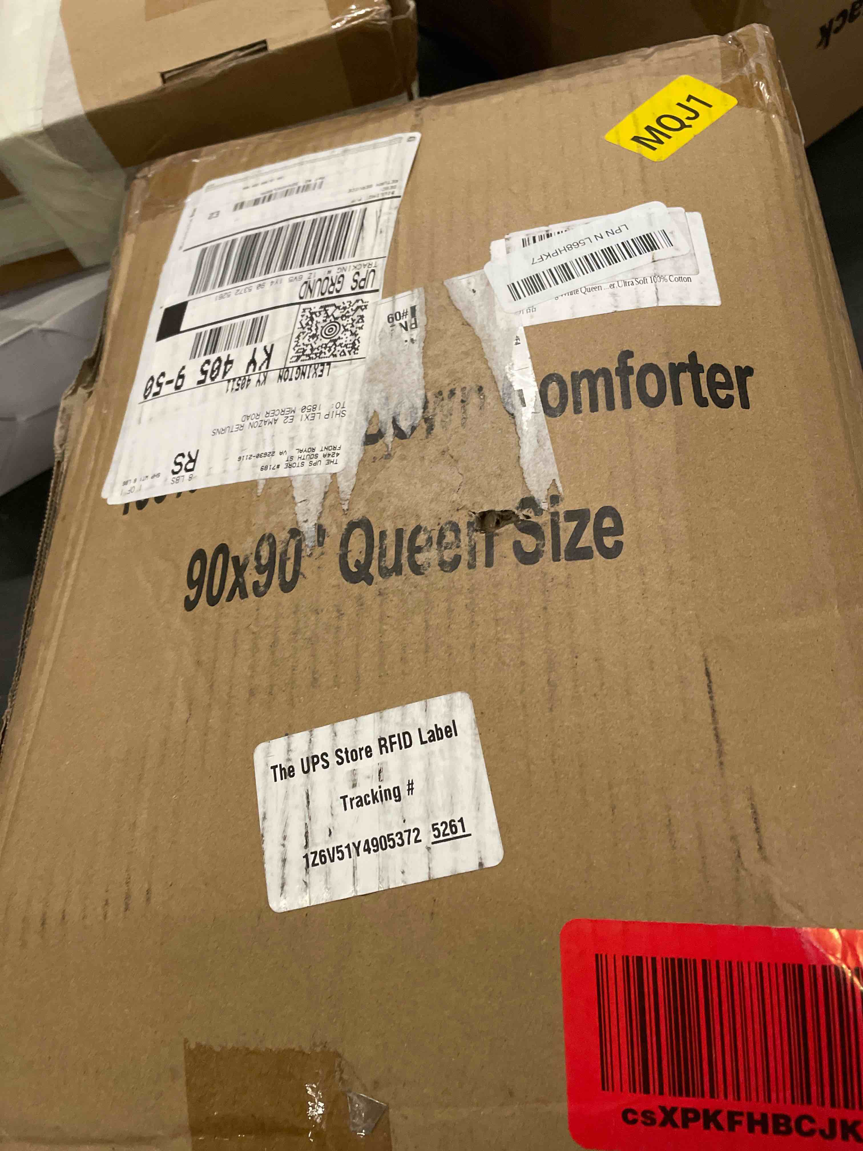 Condition photo showing Good Condition for WhatsBedding Queen Size Feather Comforter, Filled with Feather and Down Fiber, White All Season Duvet Insert - Luxurious Hotel Bed Comforter - 100% Cotton Cover, Medium Warmth with Corner Tabs - 90x90 White-all Season Queen