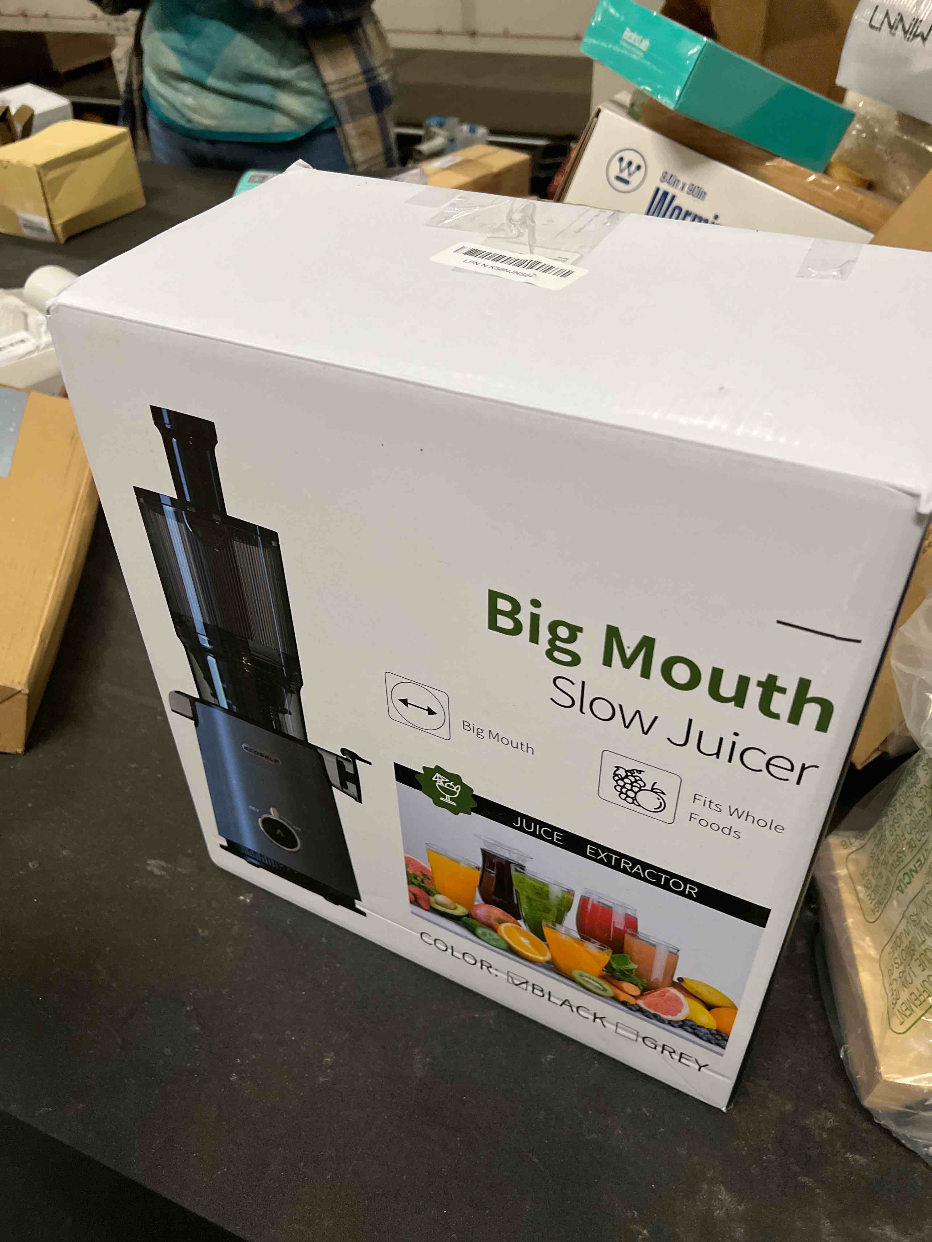 Condition photo showing Good Condition for Juicer Machines - Wide Mouth Feed Chute with Self Feeding Hands-Free Design - Cold Press Juicer for Vegetables and Fruits - Juice Extractor Machine High Juice Yield - Easy to Clean & Assemble