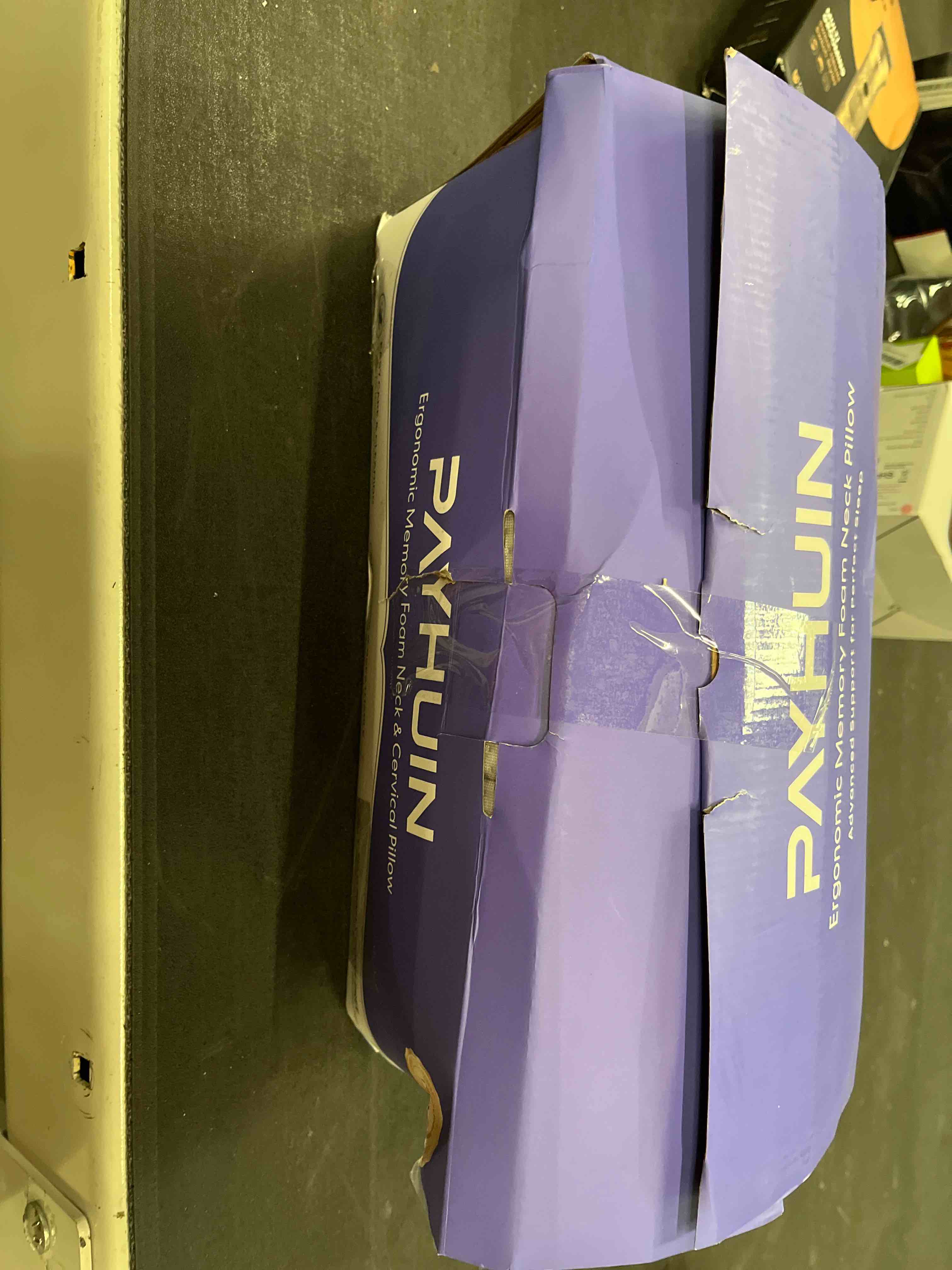 Condition photo showing Good Condition for Cervical Neck Pillow, Memory Foam Pillows for Neck and Shoulder Pain Relief, 2 Heights Ergonomic Pillow with Breathable Ice Silk Cover, Neck Support Pillow for Side Back Stomach Sleepers