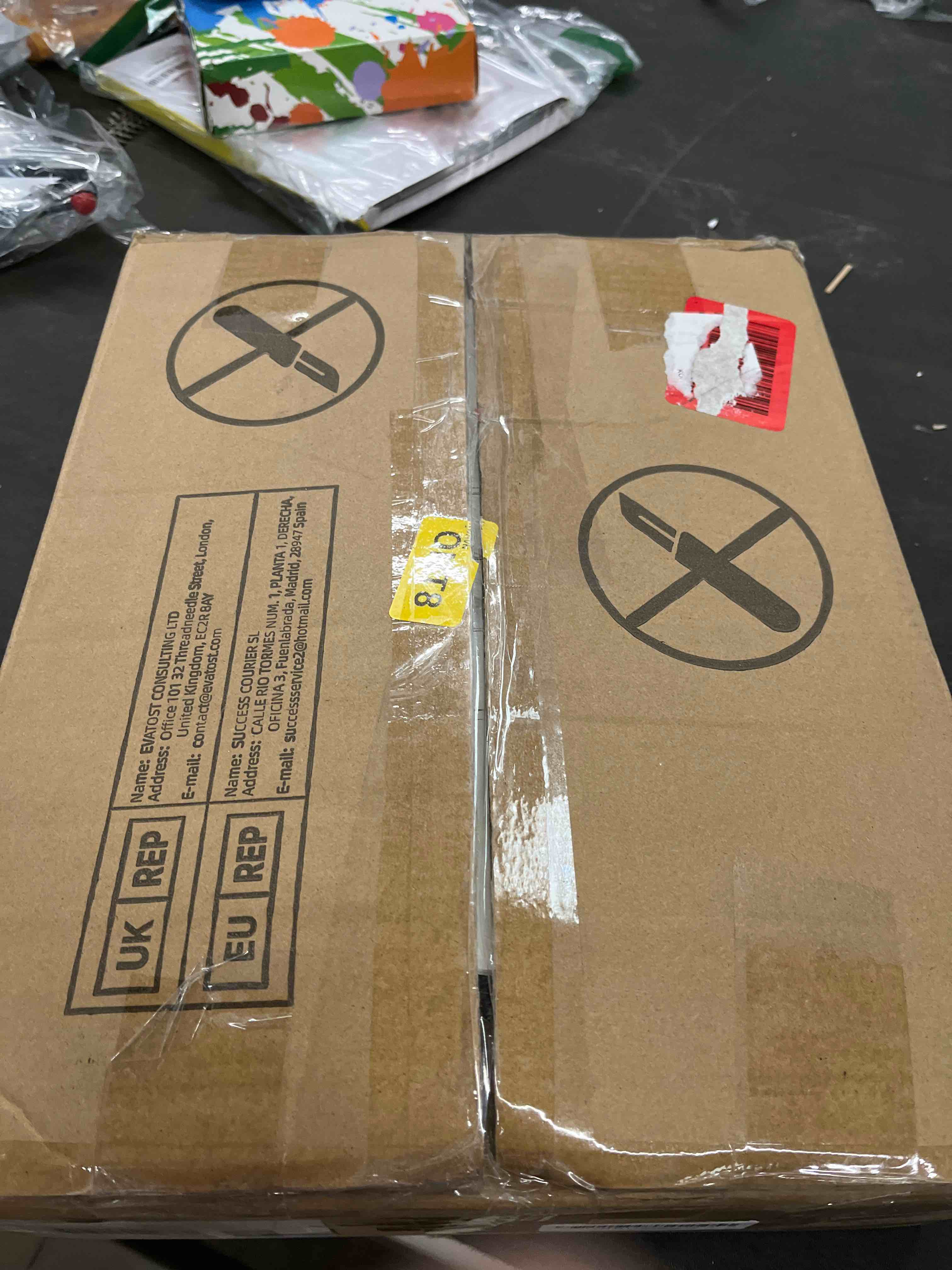 Condition photo showing Good Condition for Somdot White Nightstand with Charging Station and LED Light for Bedroom, Tall 3 Drawers Dresser with Fabric Bins for Bedside Kids Dorm Room Closet Laundry Entryway, White Leather 11.8"D x 15.7"W x 28.3"H (3 Drawers) White Leather 1