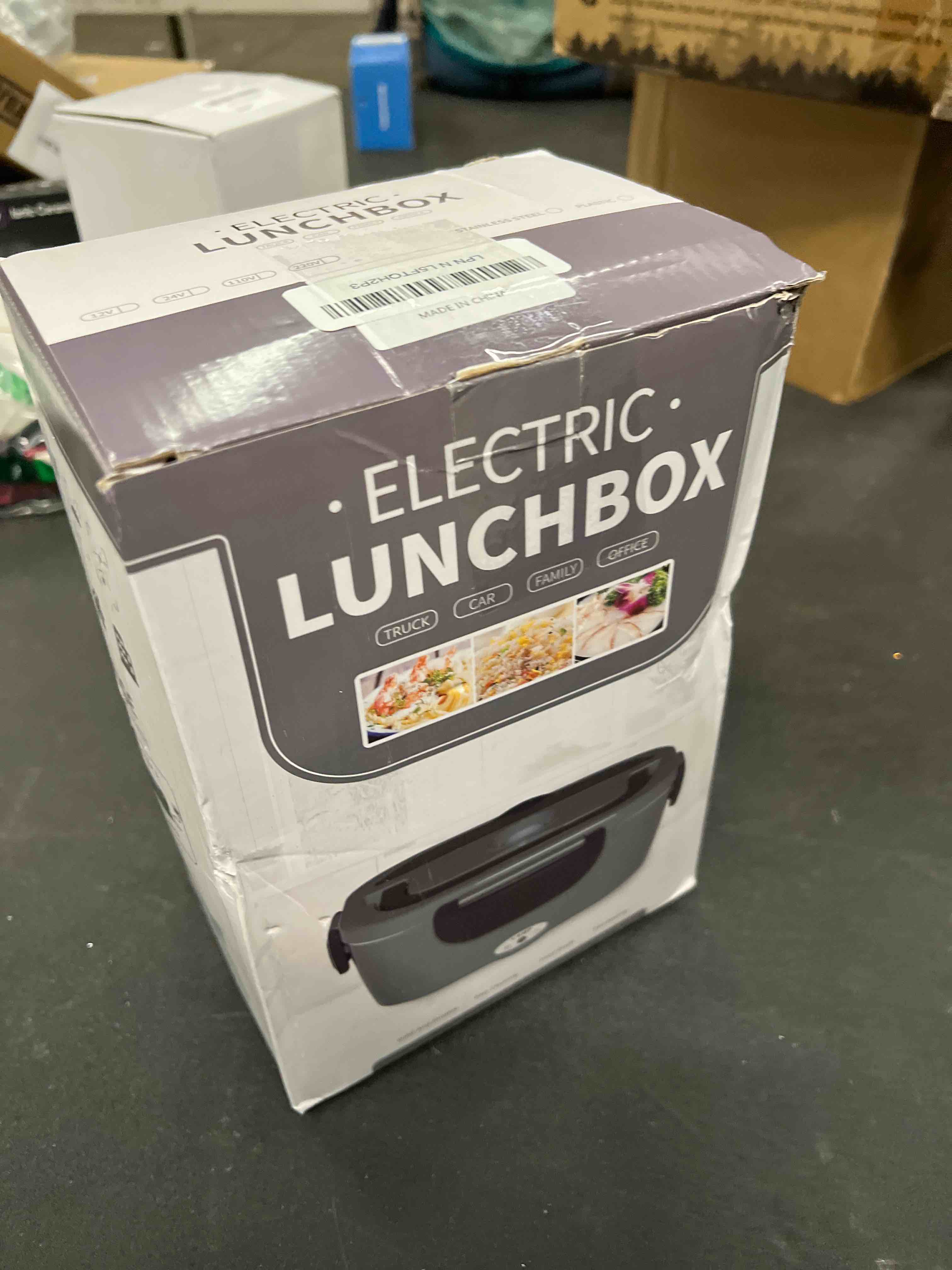 Condition photo showing Good Condition for Vabaso Electric Lunch Box for Adults, 80W Heated Lunch Box Portable Food Warmer Lunch Box for Work/Men/Car/Truck with 1.5L 304 Stainless Steel Container Fork & Spoon, 110V/12V/24V Dark Green
