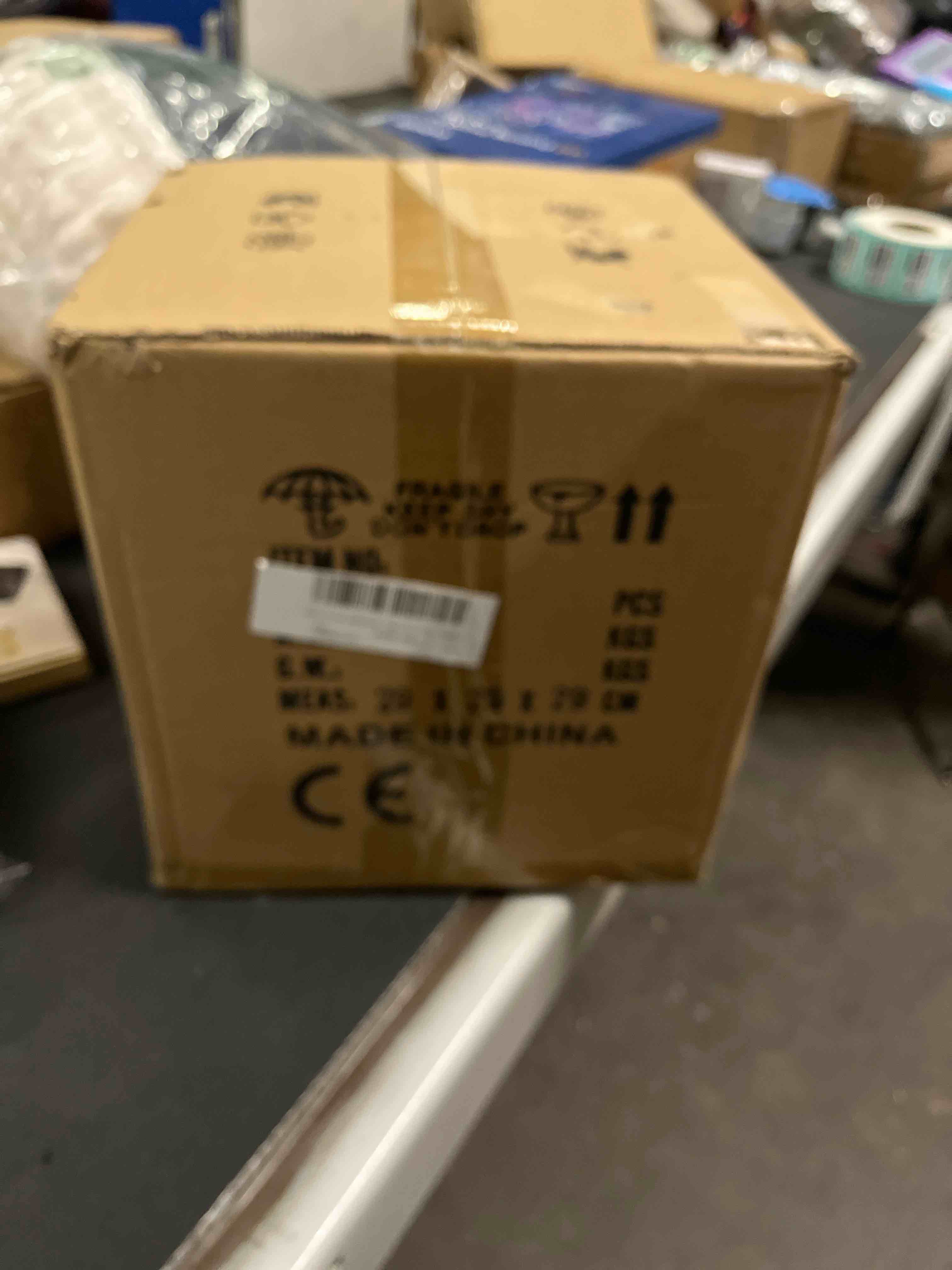 Condition photo showing Good Condition for Brikey Glass Spherical Pendant Light,Gold Iron & Glass Globe Hanging Ceiling Lamp (9.8‘’, Amber) 9.8‘’ Amber