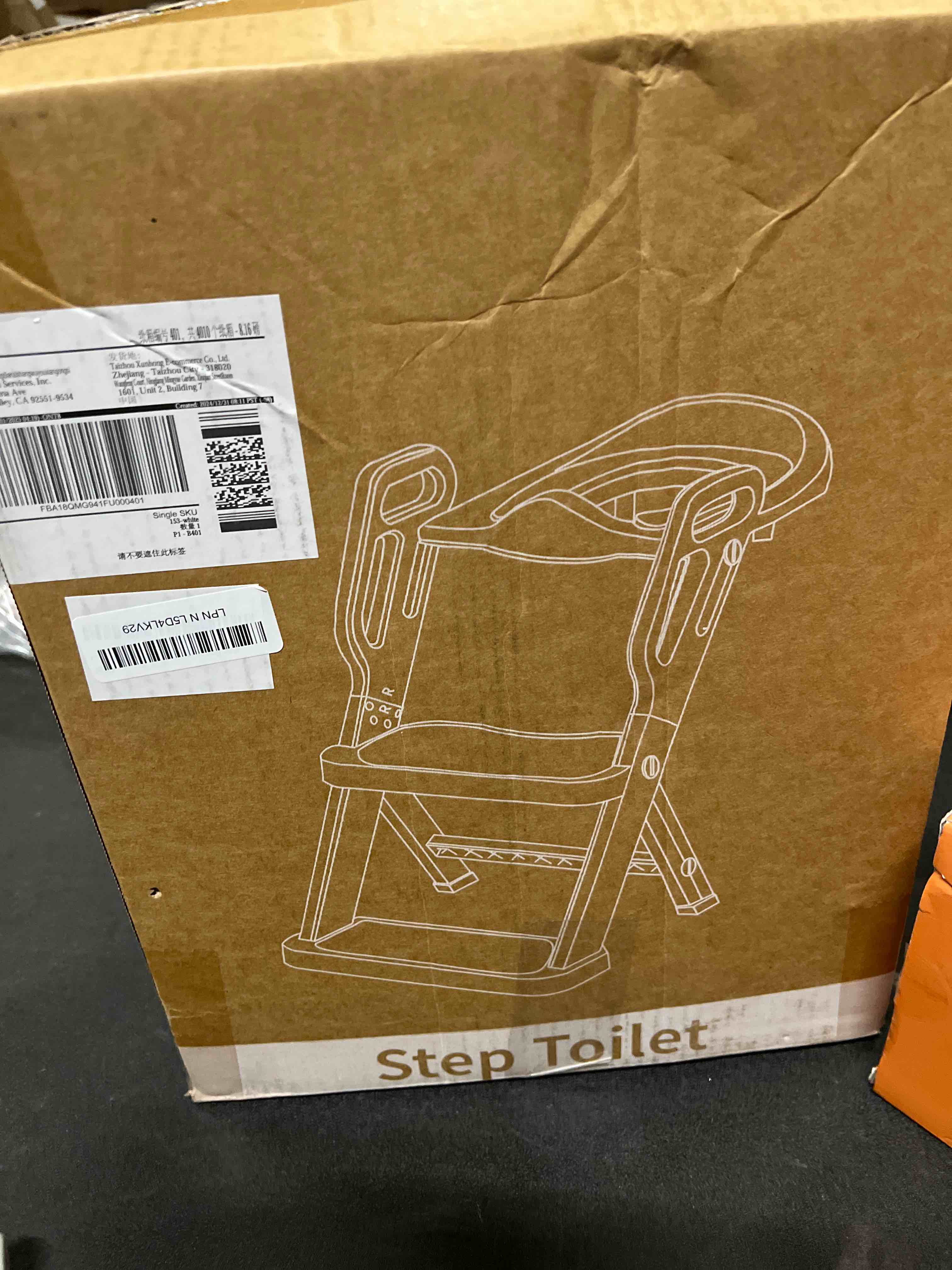 Condition photo showing Good Condition for Toddler Potty Training Toilet Seat-Alongside Foldable Potty Train Chair Adapter, Potty Seats with Steps Ladder for Toddlers Kids, Boys, Girls, Child, Baby, and Must-Haves Portable Step Stool Supplies White