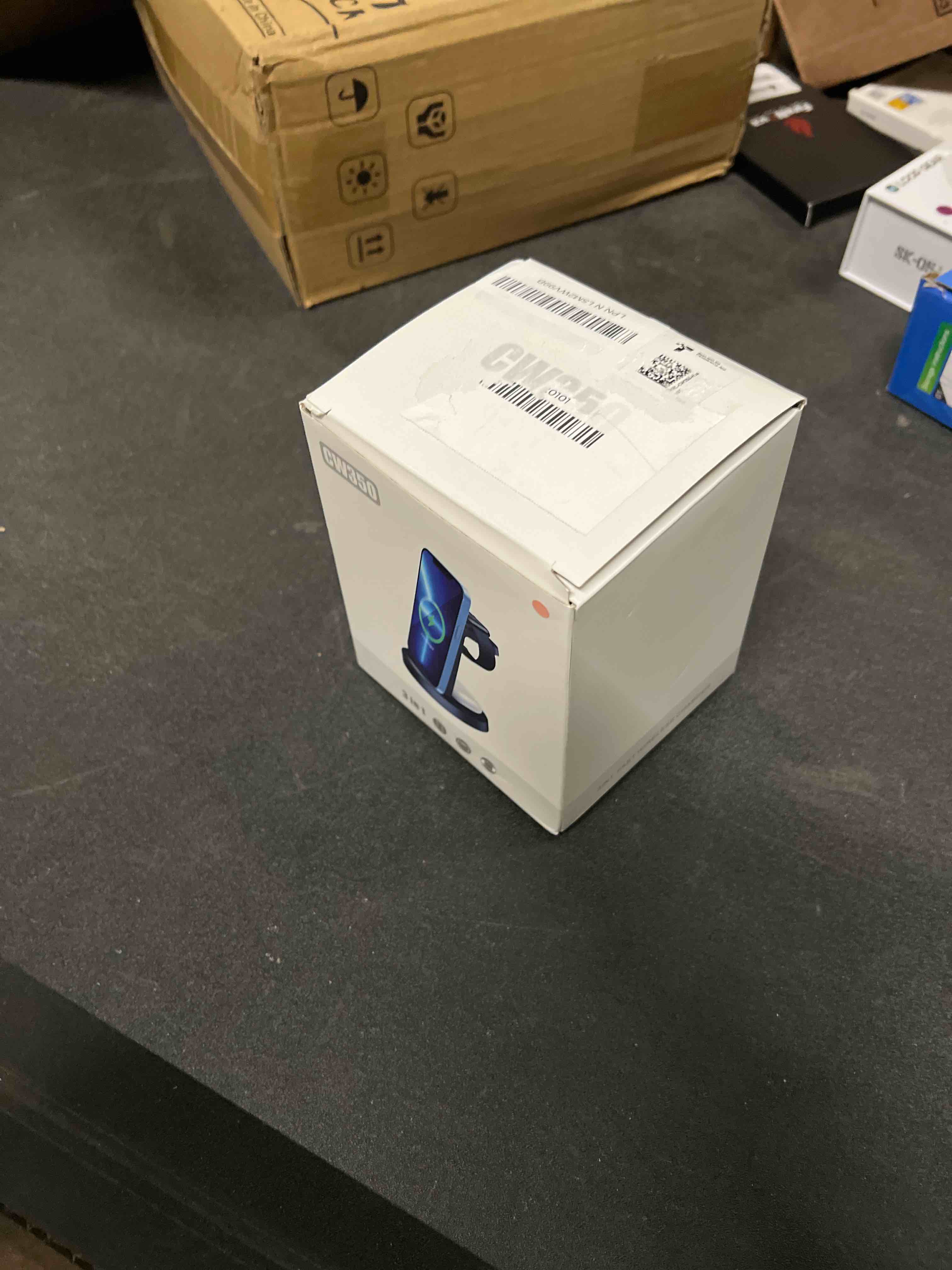 Condition photo showing Good Condition for 3 in 1 Charging Station for iPhone, Wireless Charger for iPhone 17 16e 16 15 14 13 12 11 X Pro Max & Apple Watch - Charging Stand Dock for AirPods (Rose)