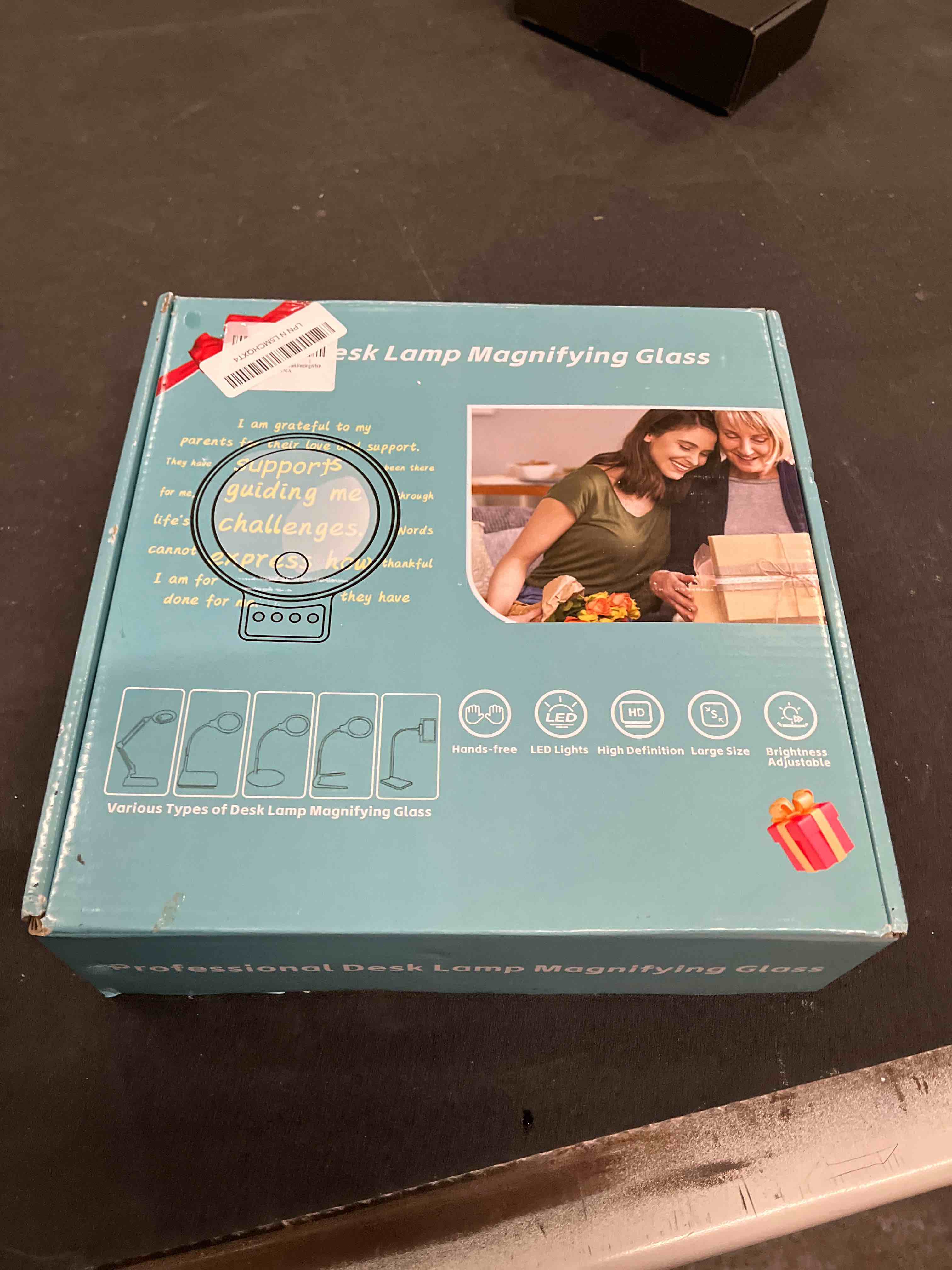 Condition photo showing Good Condition for 10X 30X Large Magnifying Glass with Light and Stand, 5-inch Lighted Magnifier, 72 LED 3 Color Modes Stepless Dimmable, Hands-Free Magnifying Glass Desk Lamp for Reading Craft Hobby Close Work White