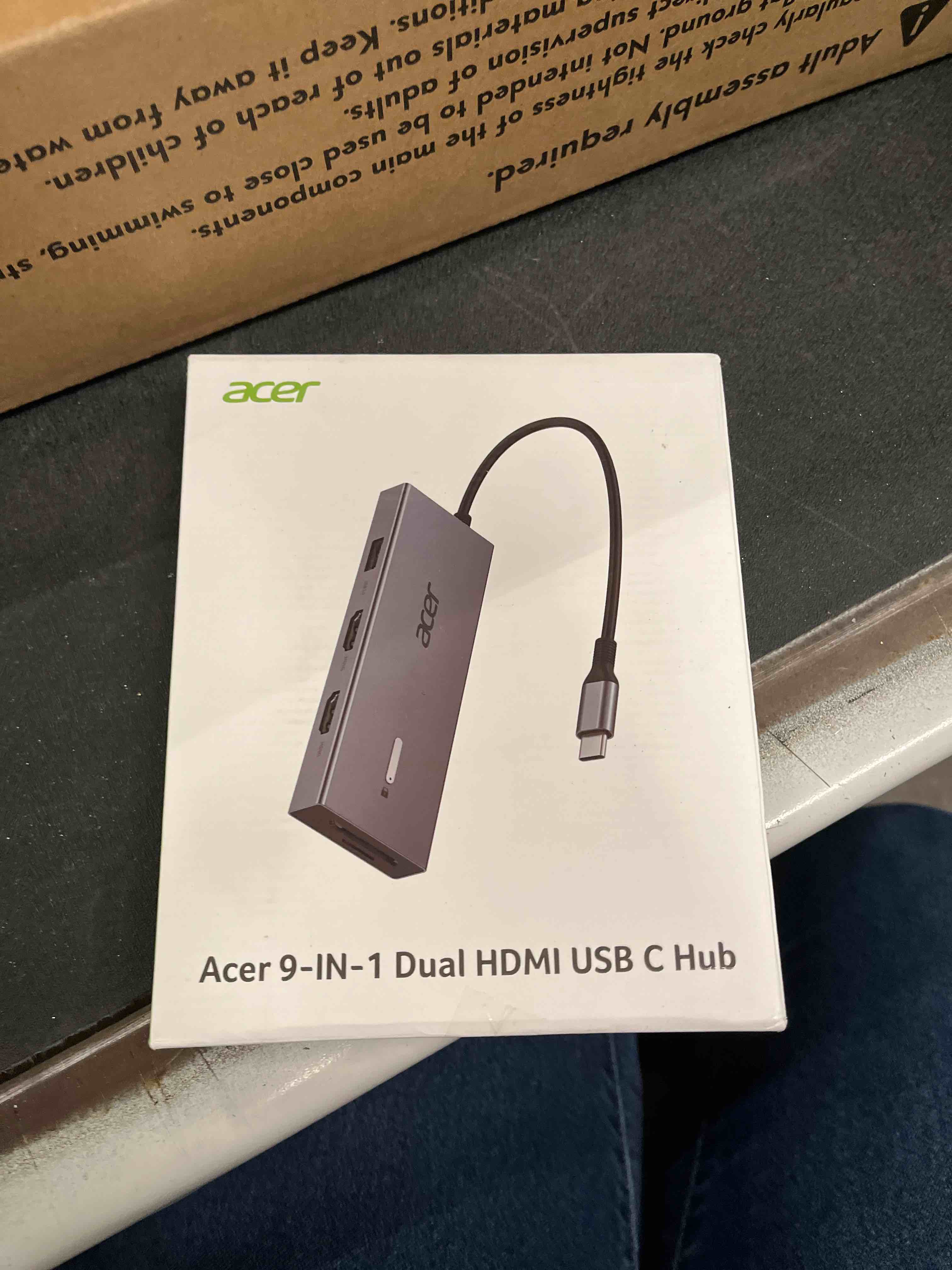 Condition photo showing Good Condition for Acer USB C Docking Station Dual Monitor with 2 HDMI, 9-in-1 Laptop Docking Station with 4K@60Hz HDMI, USB A&C 3.0, SD/Micro SD, 100W PD, USB C Dock Compatible with Acer/Dell XPS/HP/Mac/Surface etc