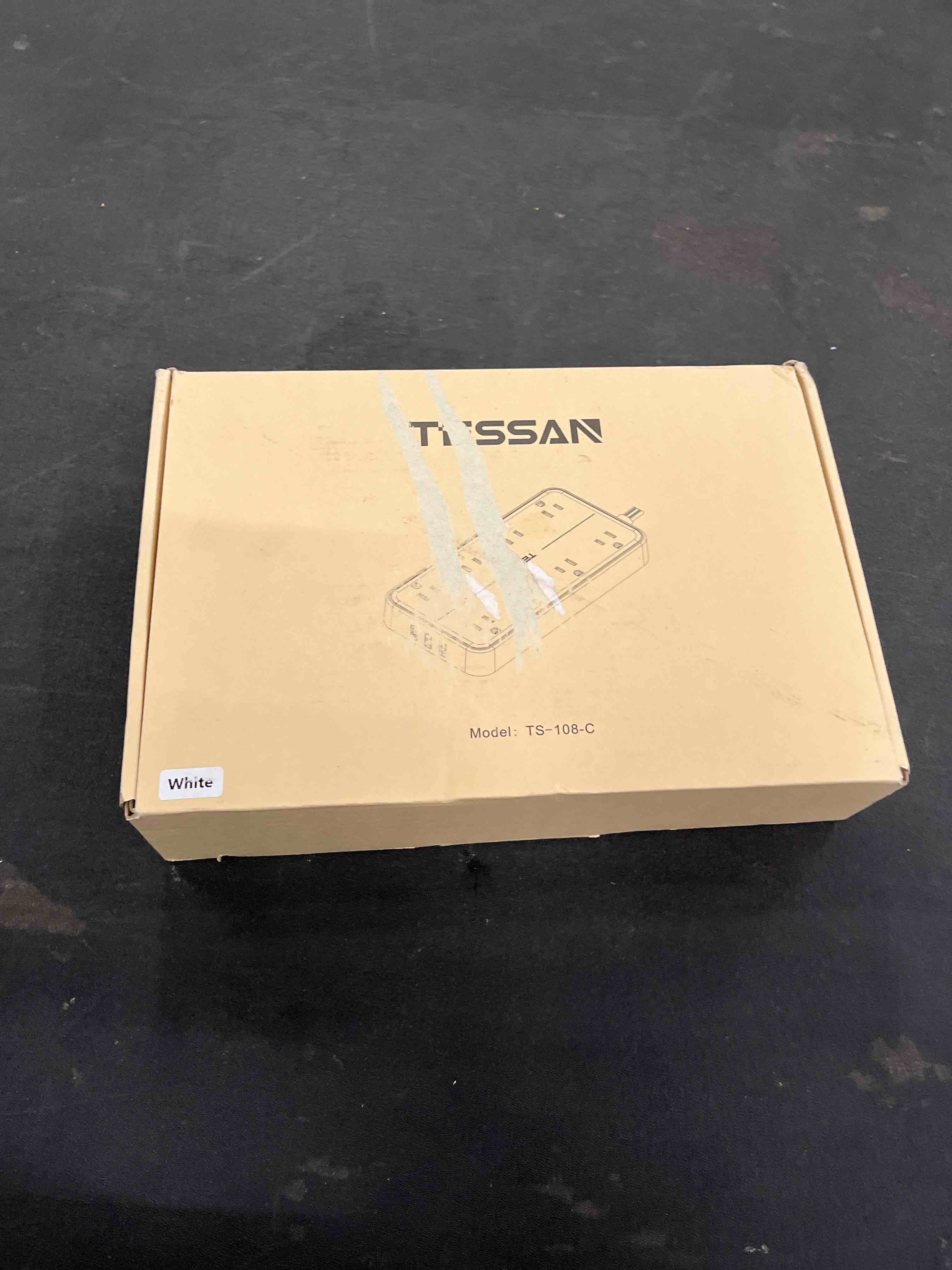 Condition photo showing Good Condition for Power Strip with Surge Protection, TESSAN Flat Plug Extension Cord with 8 Outlets 3 USB Ports(1 USB C), 1080 Joules, 6 Ft, Wall-Mounted Charging Station for Apartment Office Dorm Room Essentials White 6FT-1080J surge protection