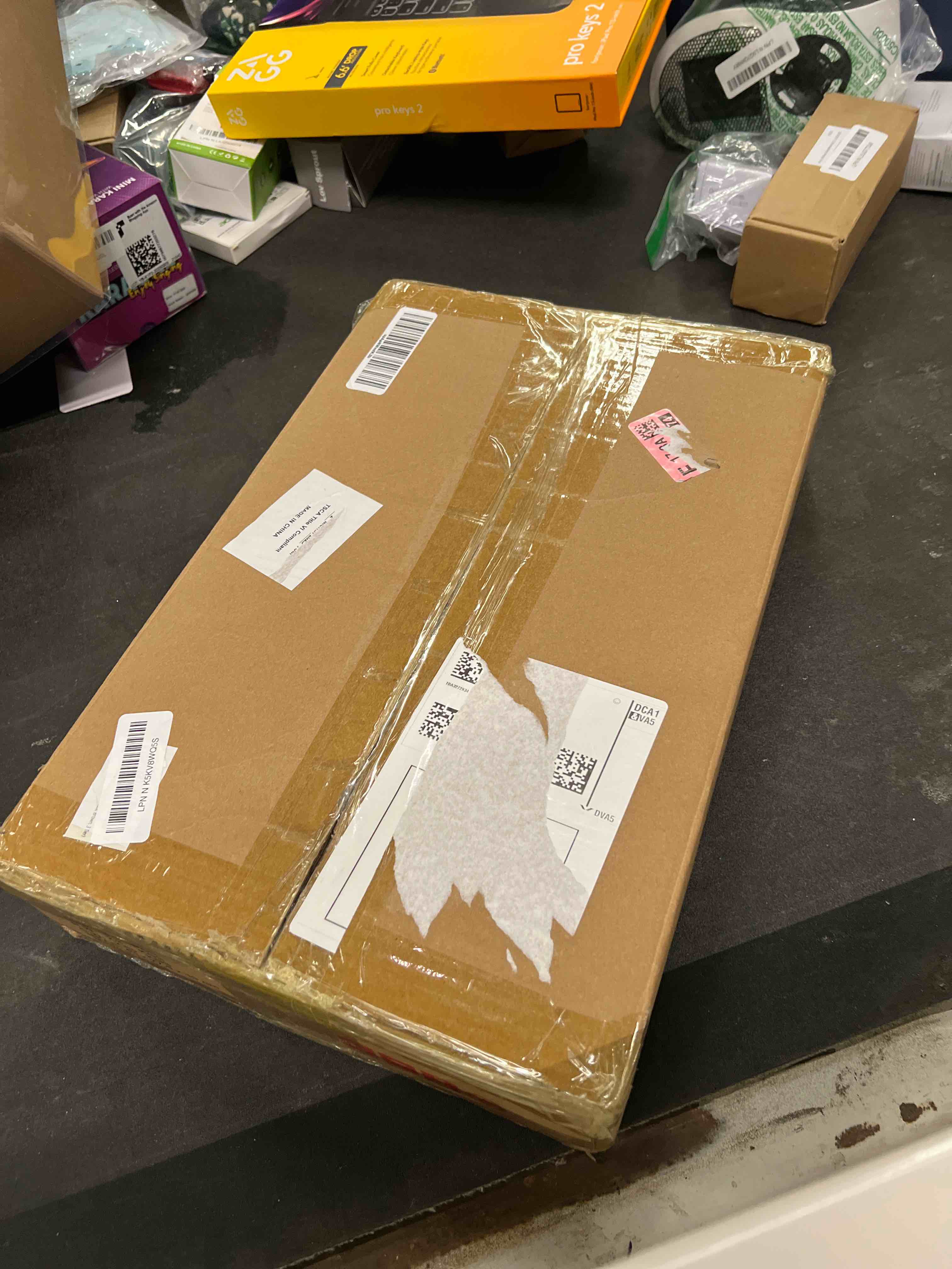 Condition photo showing Good Condition for YINMIT Wooden Display Riser Stand,15.75 Inch Tiered Perfume and Cologne Organizer Stand, 3 Tier Spice Rack Organizer, Rustic Display Shelf for Cupcake, Figures, Candles (Brown,3 Tier Large) Brown 3 Tier Large