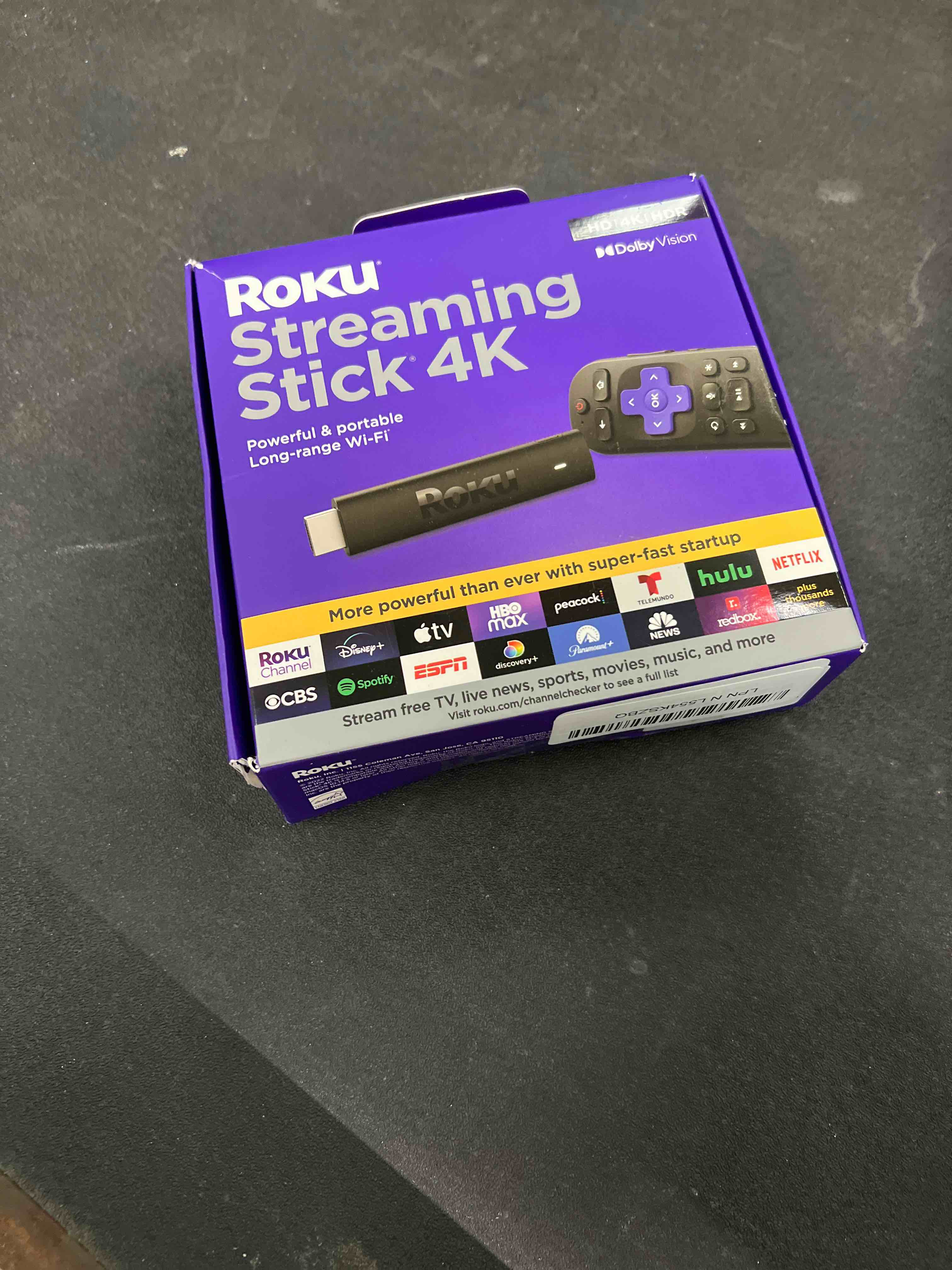 Condition photo showing Good Condition for Roku Streaming Stick 4K - HDR & Dolby Vision Roku Streaming Device for TV with Voice Remote & Long-Range Wi-Fi - Free & Live TV 4K + Dolby Vision