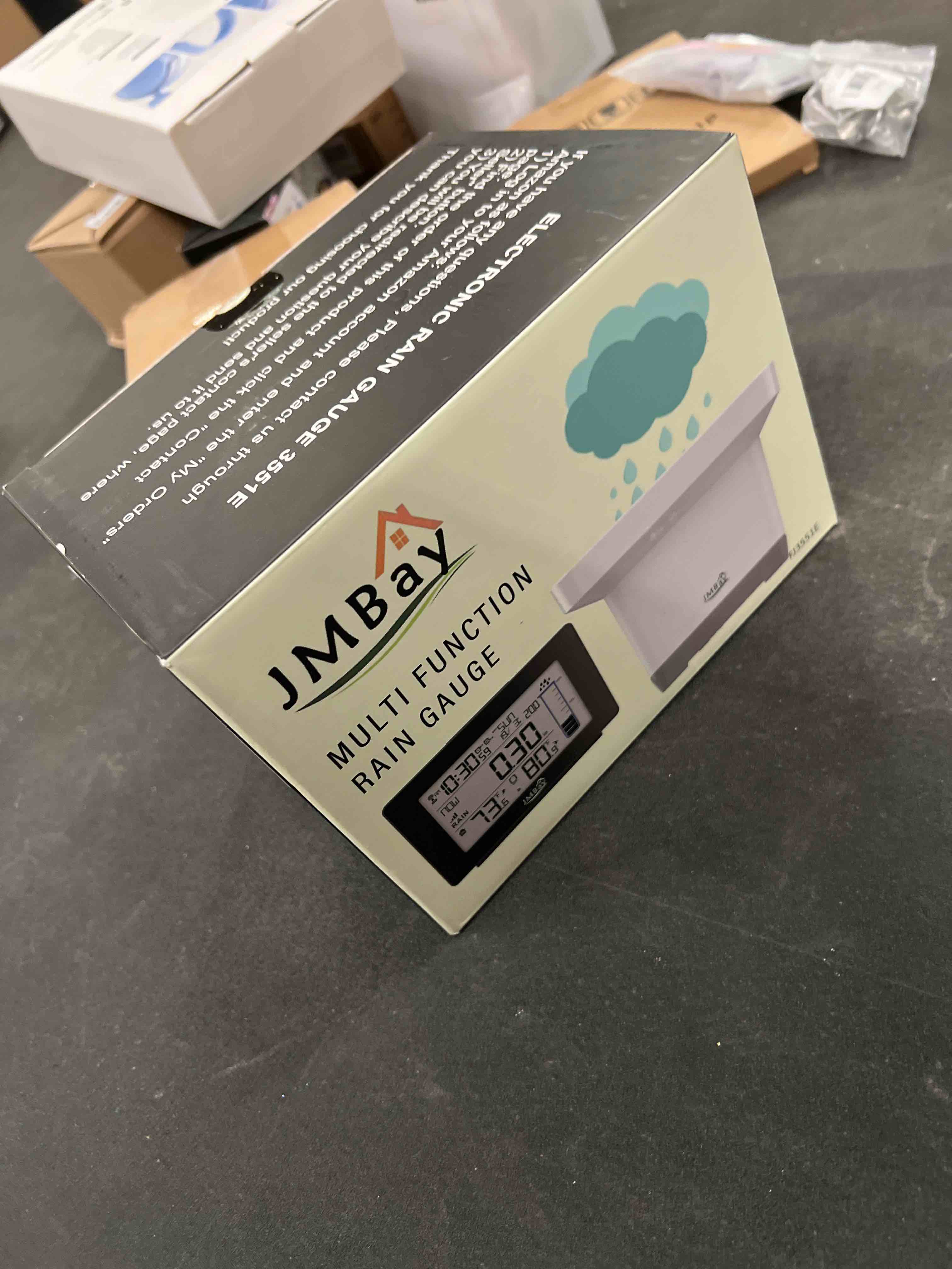 Condition photo showing Good Condition for Digital Rain Gauge Outdoor with Thermometer, Self-Emptying Wireless Rain Gauges Outdoors Best Rated, High Precision Electronic Remote Rain Collector, Freeze Proof Automatic Rain Measure Gauge for Yard Wireless Digital Rain Gauge