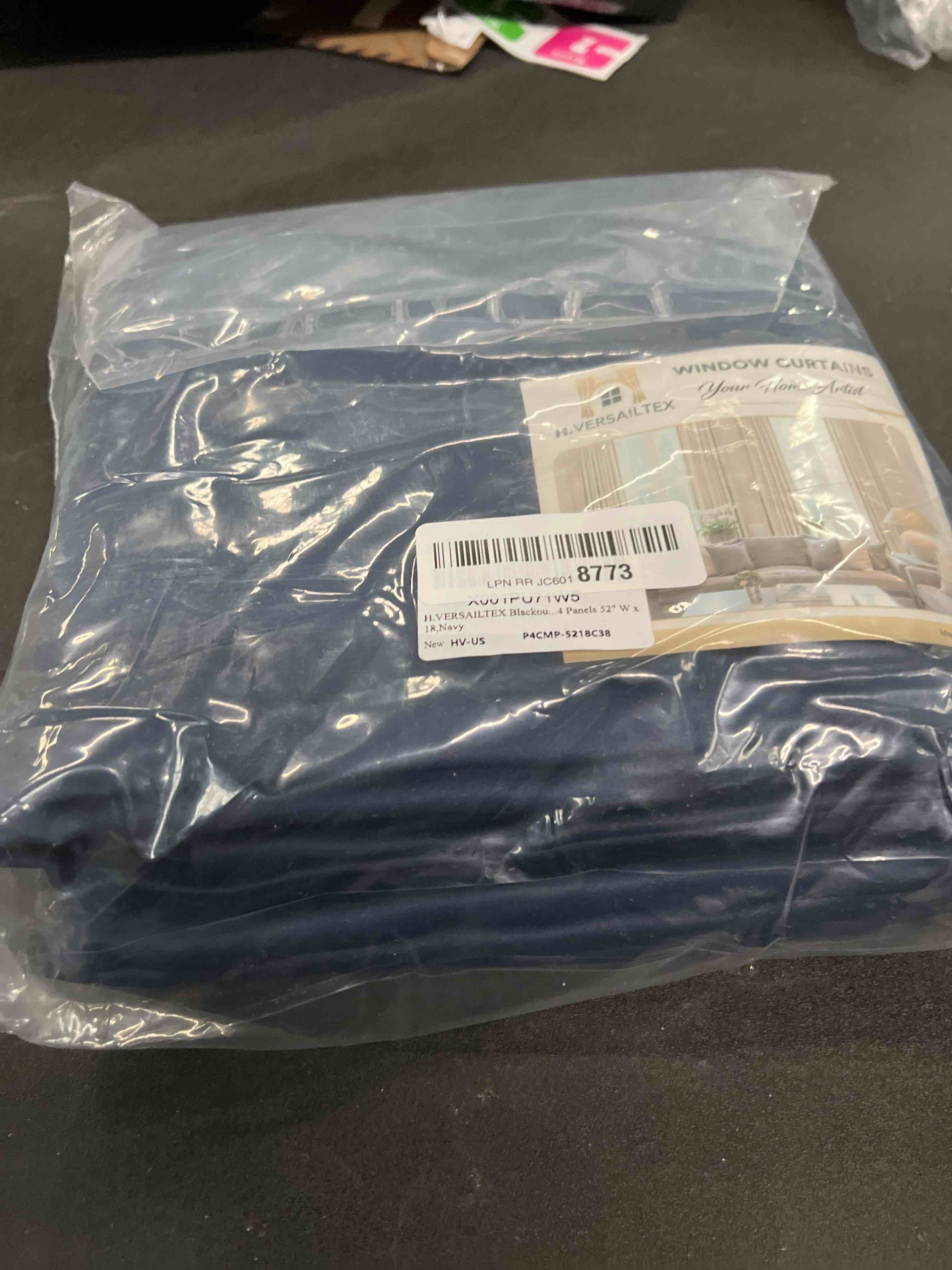 Condition photo showing Good Condition for H.VERSAILTEX Blackout Valances for Windows,Navy Blue Kitchen Valance Curtains for Living Room/Bedroom/Bathroom/Basement Privacy Rod Pocket Short Window Valance Curtains, 4 Panels 52" W x 18,Navy Navy 4