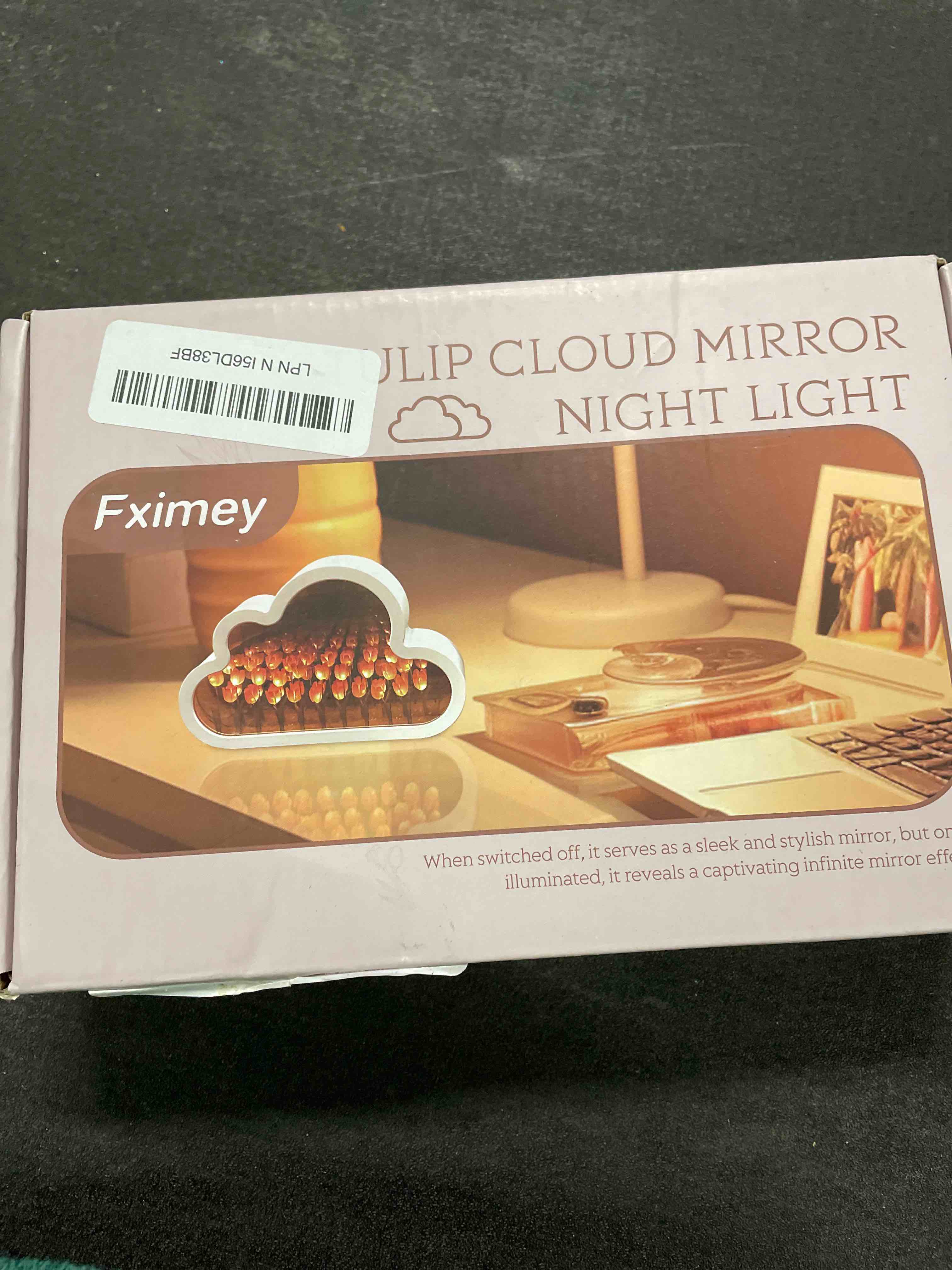 Condition photo showing Good Condition for Fximey Tulip Mirror Night Light 2 in 1 Mirror & Night Lamp Finish Product Bedroom Desktop Ornaments LED Light Handmade Decoration Girls Birthday Gift - Purple, NL1-PE