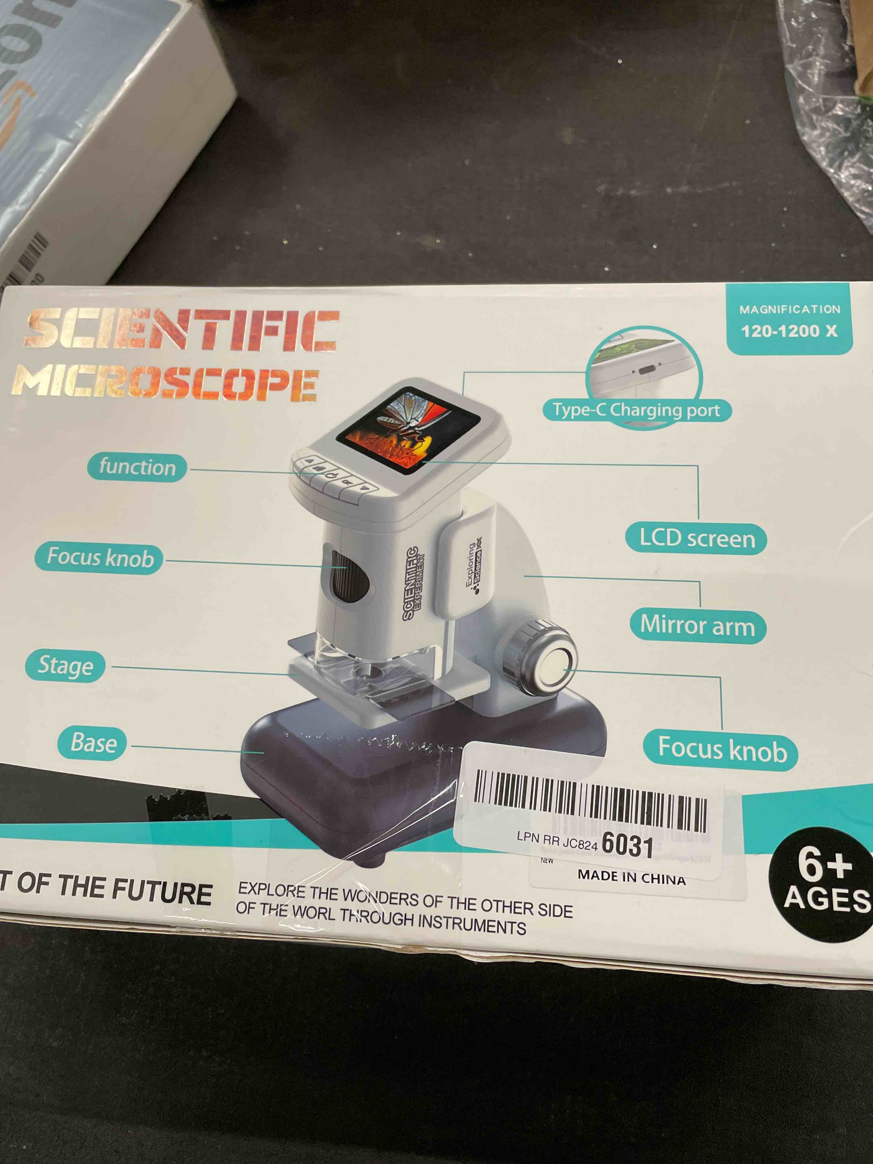 Condition photo showing Good Condition for Rechargeable Digital Microscope for Kids 1200X - 2'' LCD Screen STEM Toy with 32G SD Card for Photo/Video, Portable Pocket Microscope for Boys Girls Ages 6,7,8-12, Science Kit Gift Birthday Christmas
