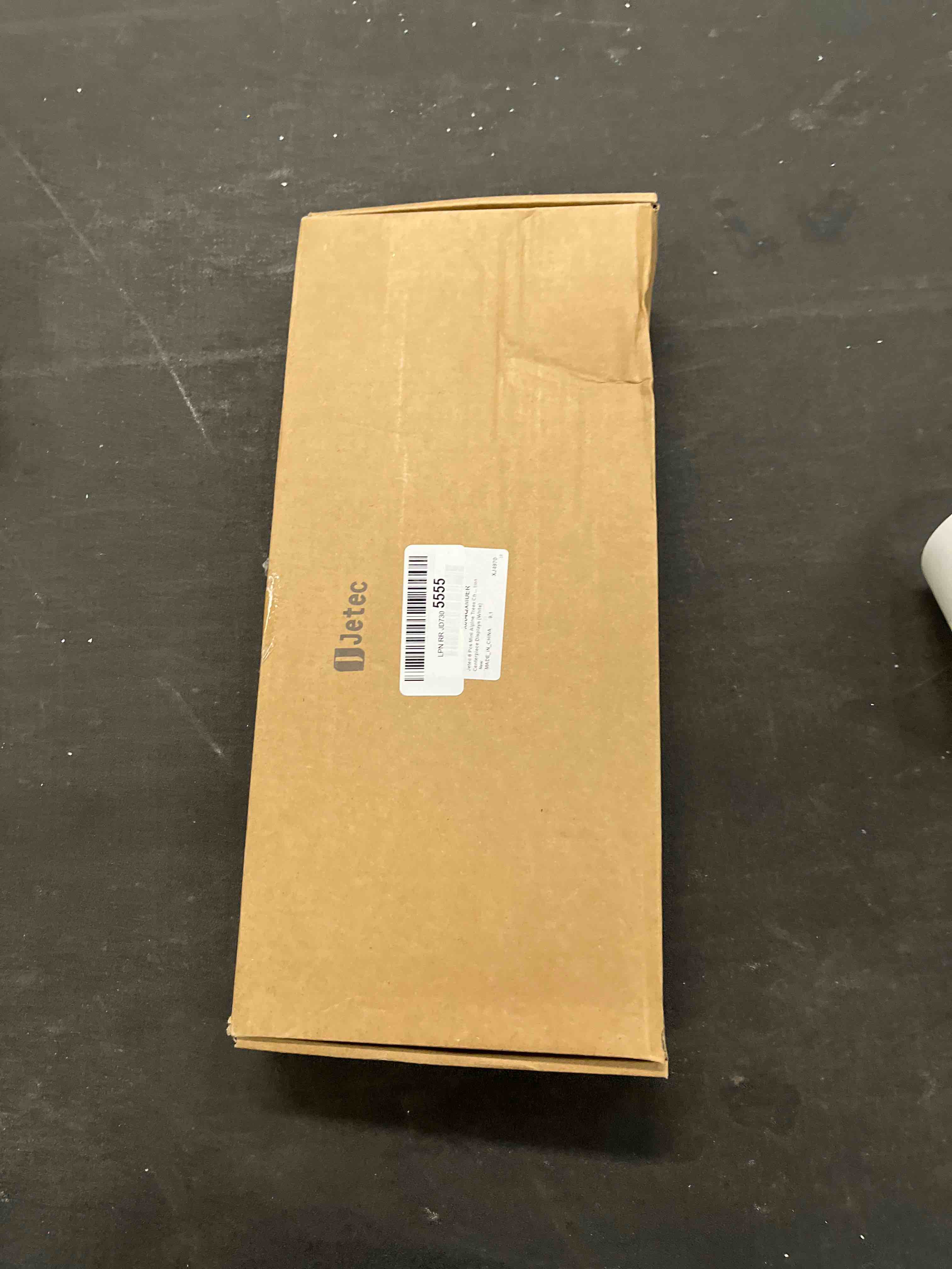 Condition photo showing Good Condition for Jetec 6 Pcs Mini Christmas Tree Small Alpine Trees Tabletop Artificial Pine Christmas Tree with Wooden Base Snow Frost Village Bottle Brush Trees Holiday Season Decoration Centerpiece Displays(White)