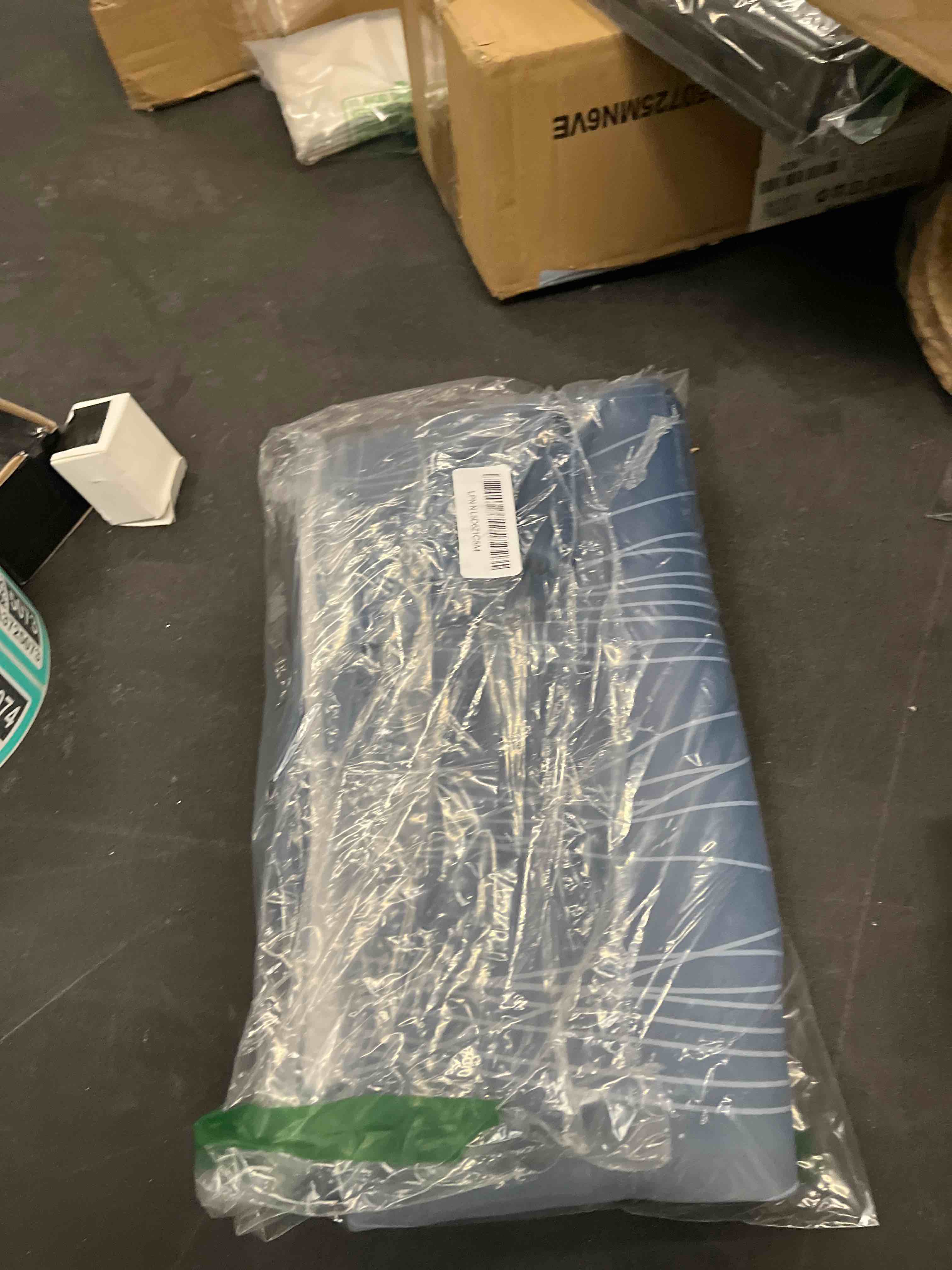 Condition photo showing Good Condition for Estelar Textiler Full Room Darkening Greyish White and Navy Blue Blackout Curtains 54 Inch Length 2 Panels Set,Ombre Thermal Insulated Full Light Blocking Grommet Blackout Drapes for Kitchen,52Wx54L 52"W x 54"L (Pack of 2) Navy Blue and Greyish White