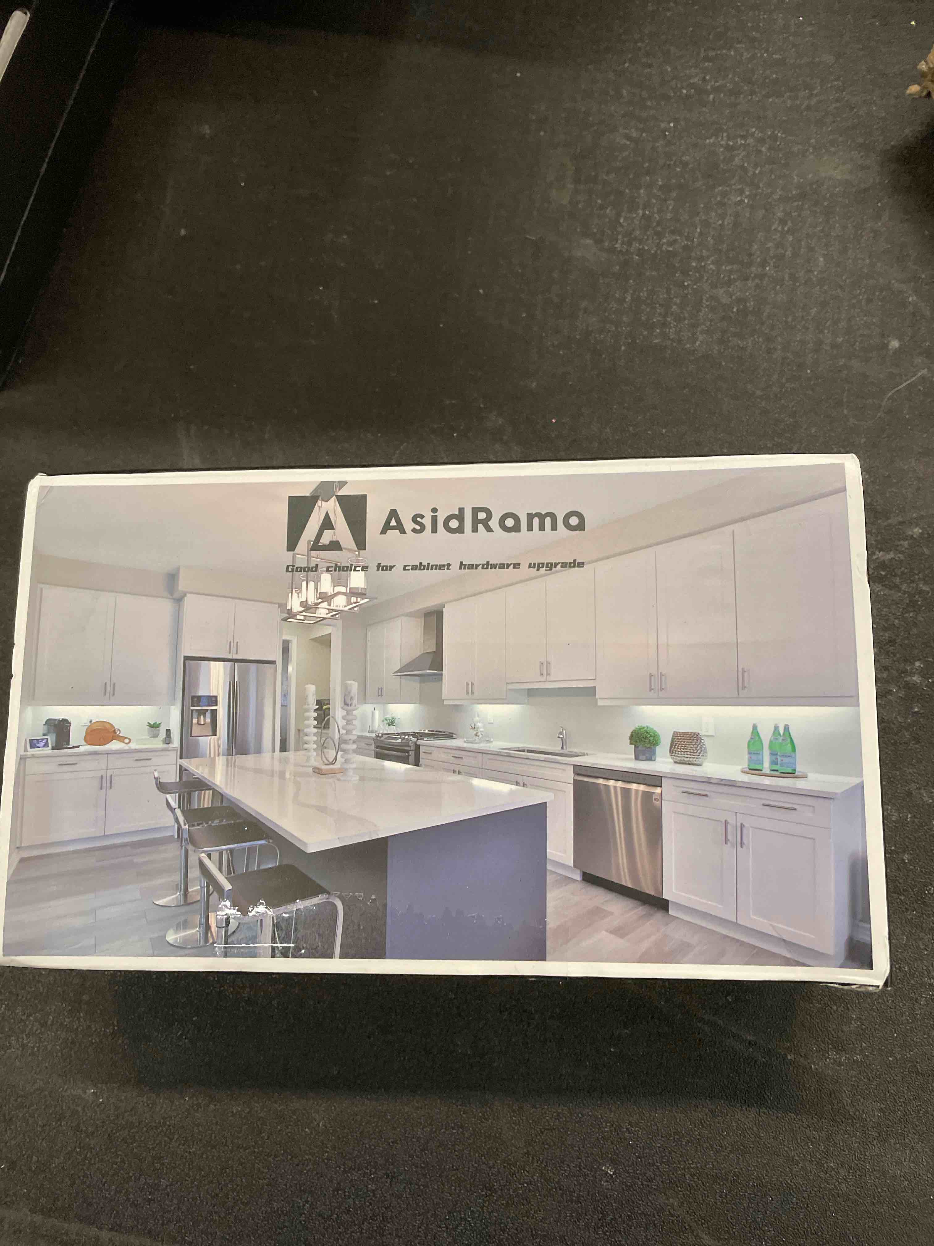 Condition photo showing Good Condition for Asidrama 10 Pack 3 Inch(76mm) Matte Black Kitchen Cabinet Handles Cabinet Pulls Kitchen Cabinet Hardware for Cupboard Drawer Pulls 3" Hole Center Curved-10 Pack Matte Black