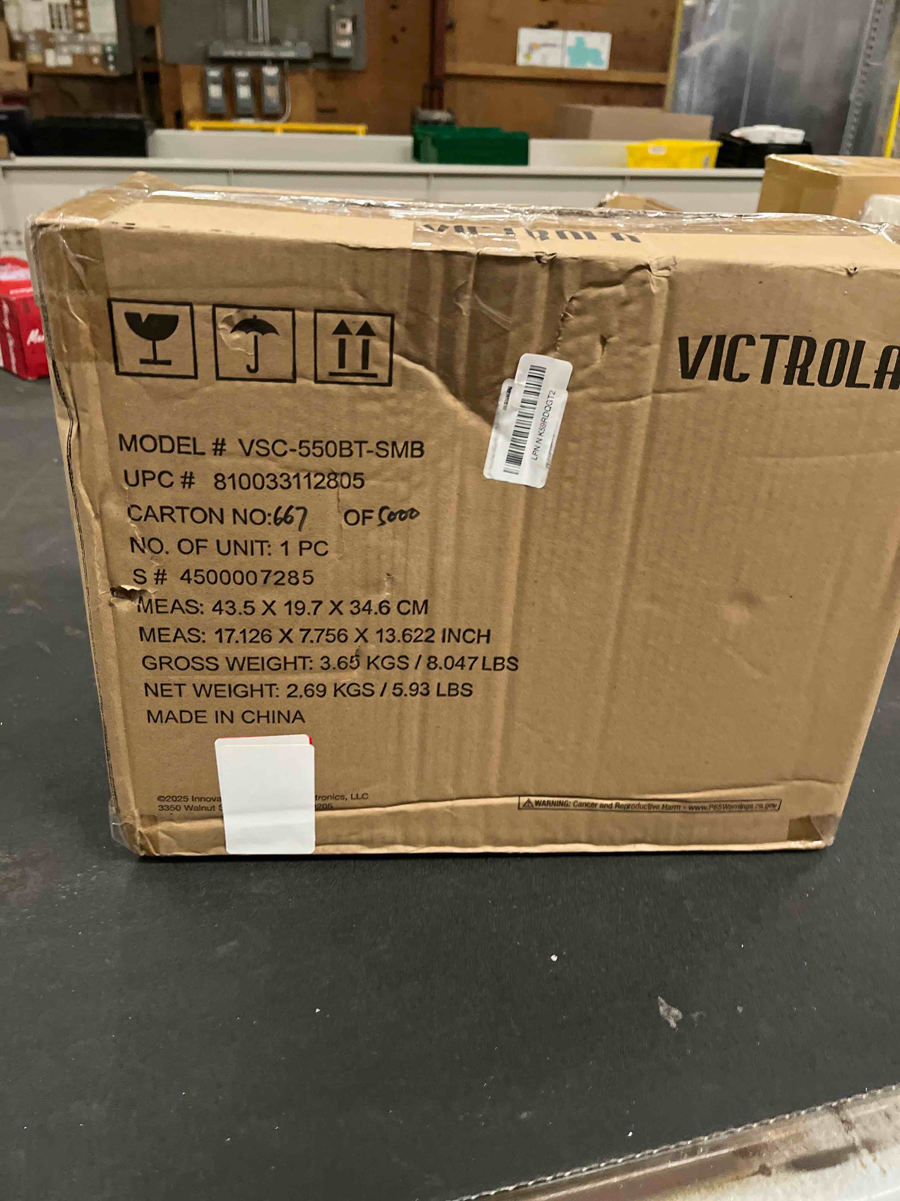 Condition photo showing Good Condition for Victrola Journey Bluetooth Portable Suitcase Record Player – with Built-in Speakers, 3 Speed Vinyl Record Player, RCA Out, Headphone Jack (Smoky Blue)