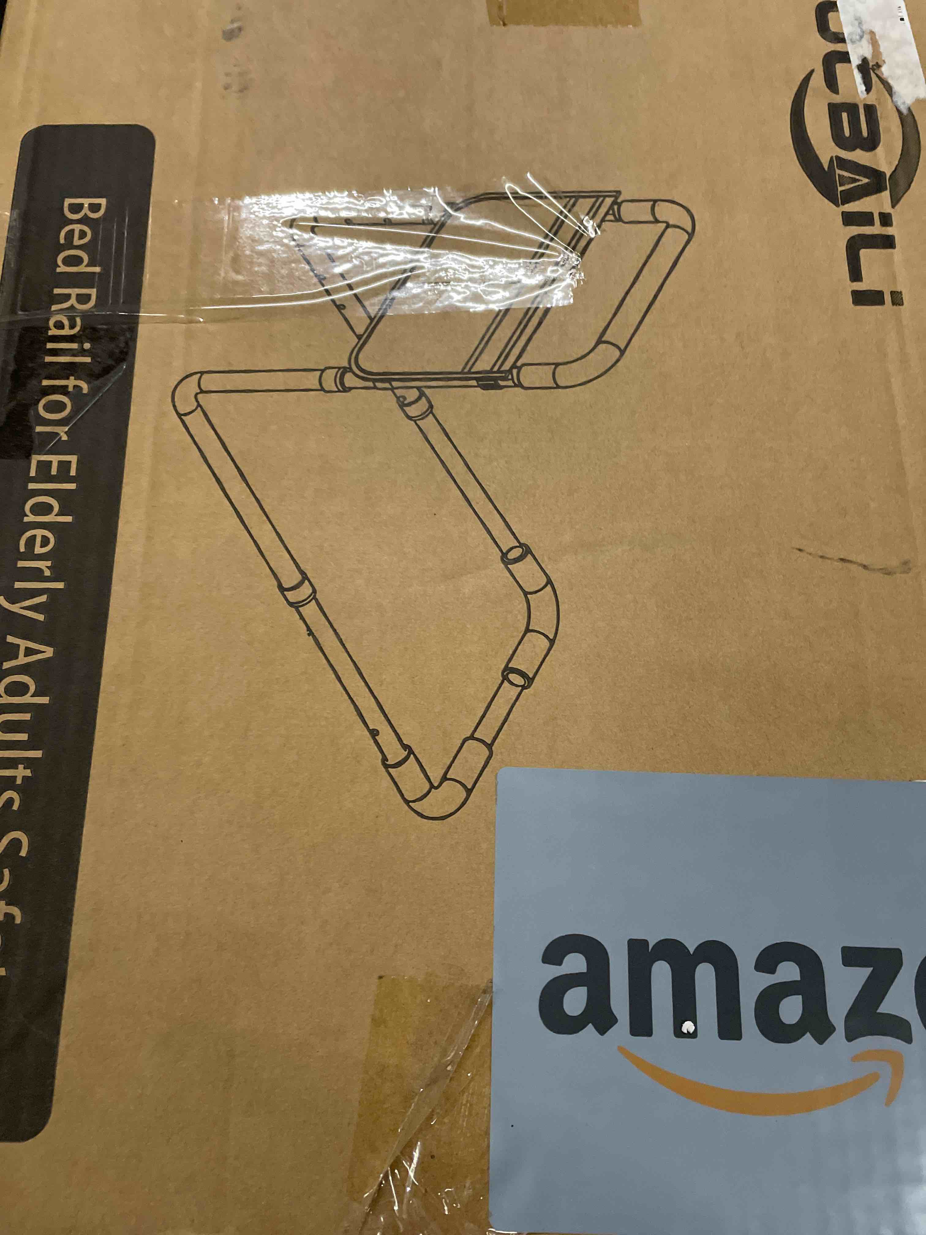 Condition photo showing Good Condition for Bed Rails for Elderly Adults Safety, Bedside Mobility Assistant Railing Medical Support Bar with Storage Pocket & Fixing Strap, Fits King, Queen, Full, Twin Beds