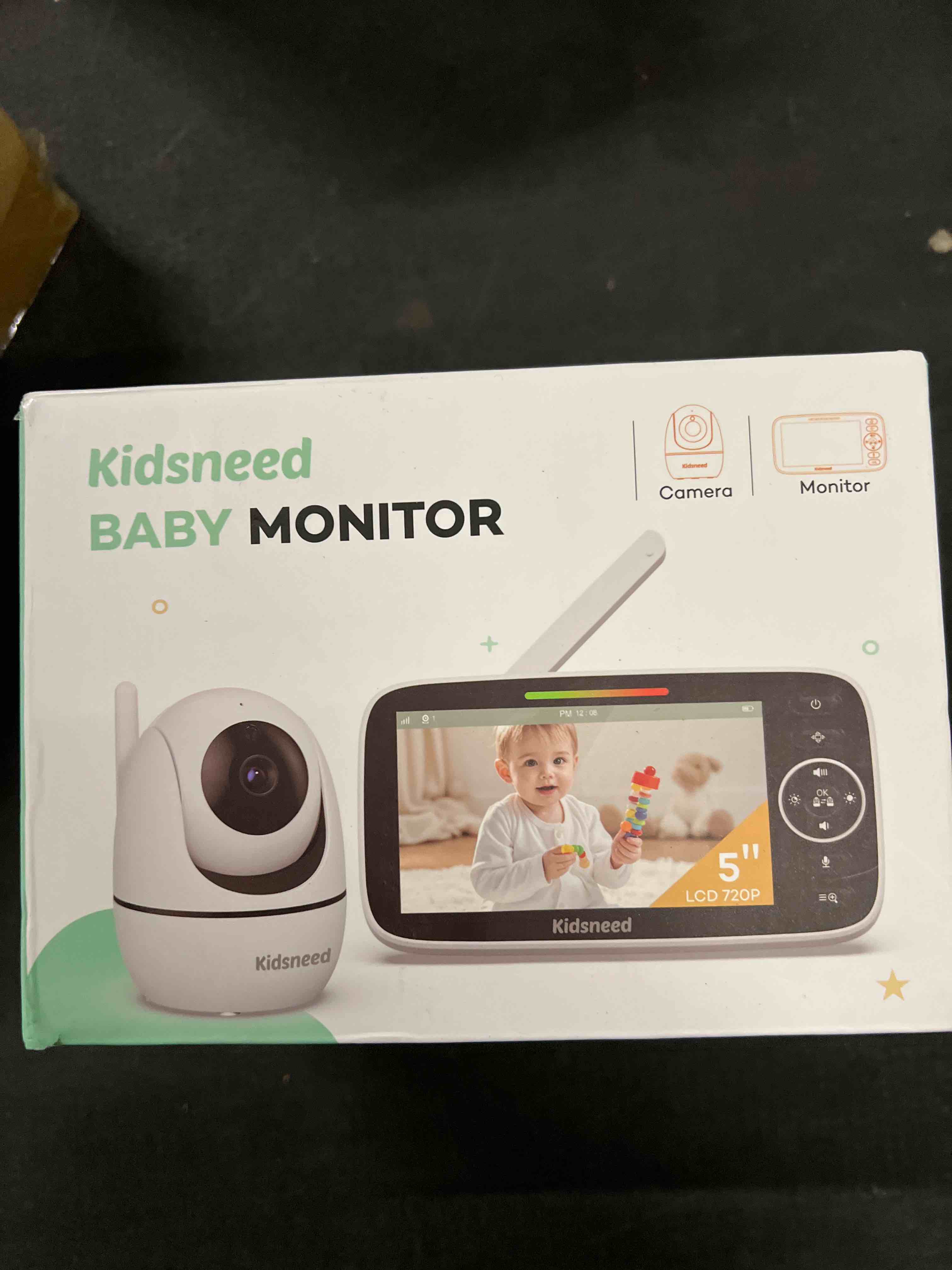 Condition photo showing Good Condition for Baby Monitor with Camera and Audio – 720P Baby Camera No WiFi, 5 inch Screen,48 Hours Battery Life, Night Vision, Remote Pan& Tilt& Zoom?Two-Way Talk, Lullabies, Thermal Monitor, 1000ft Range 530